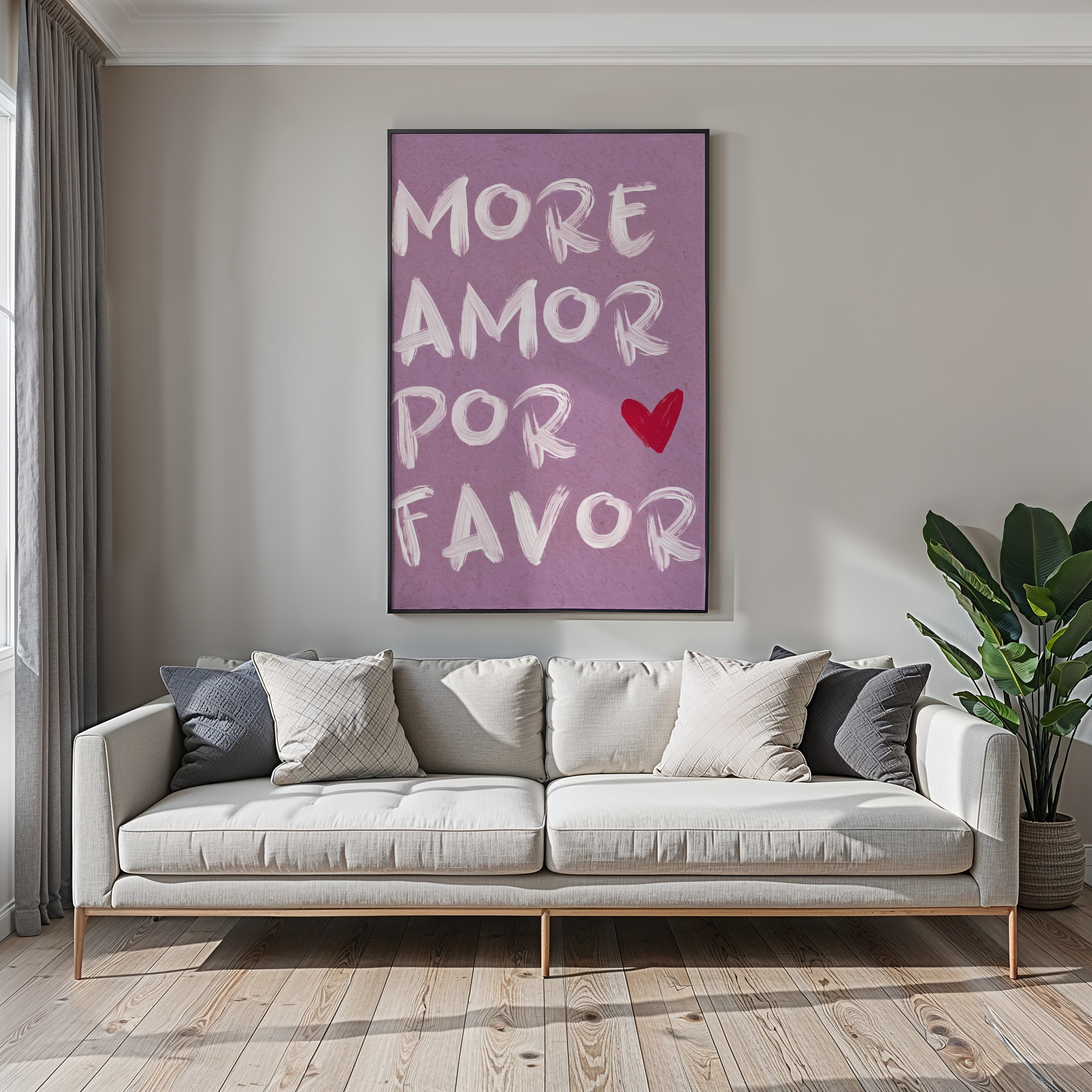 Purple Love Typography Print