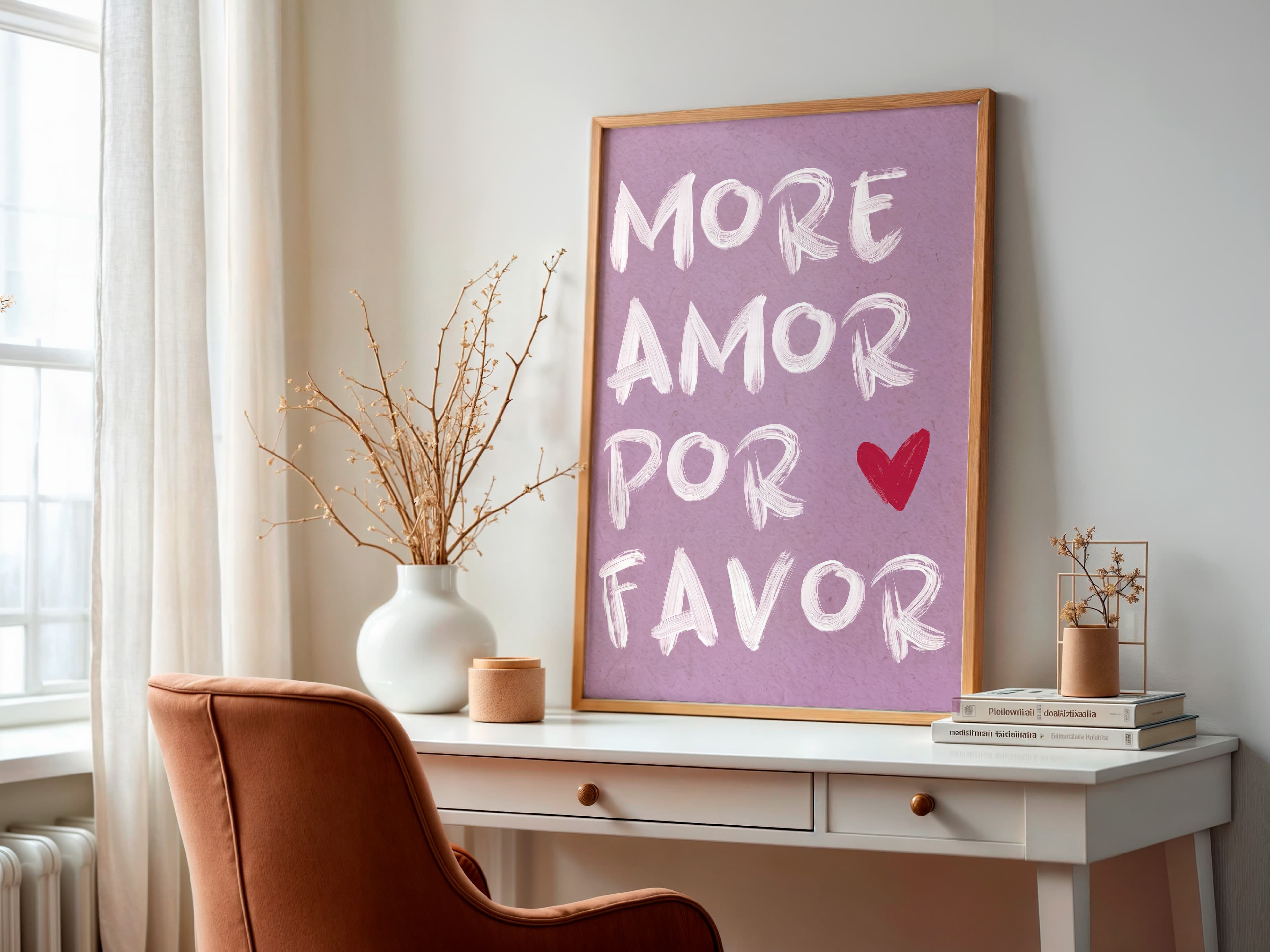Purple Love Typography Print