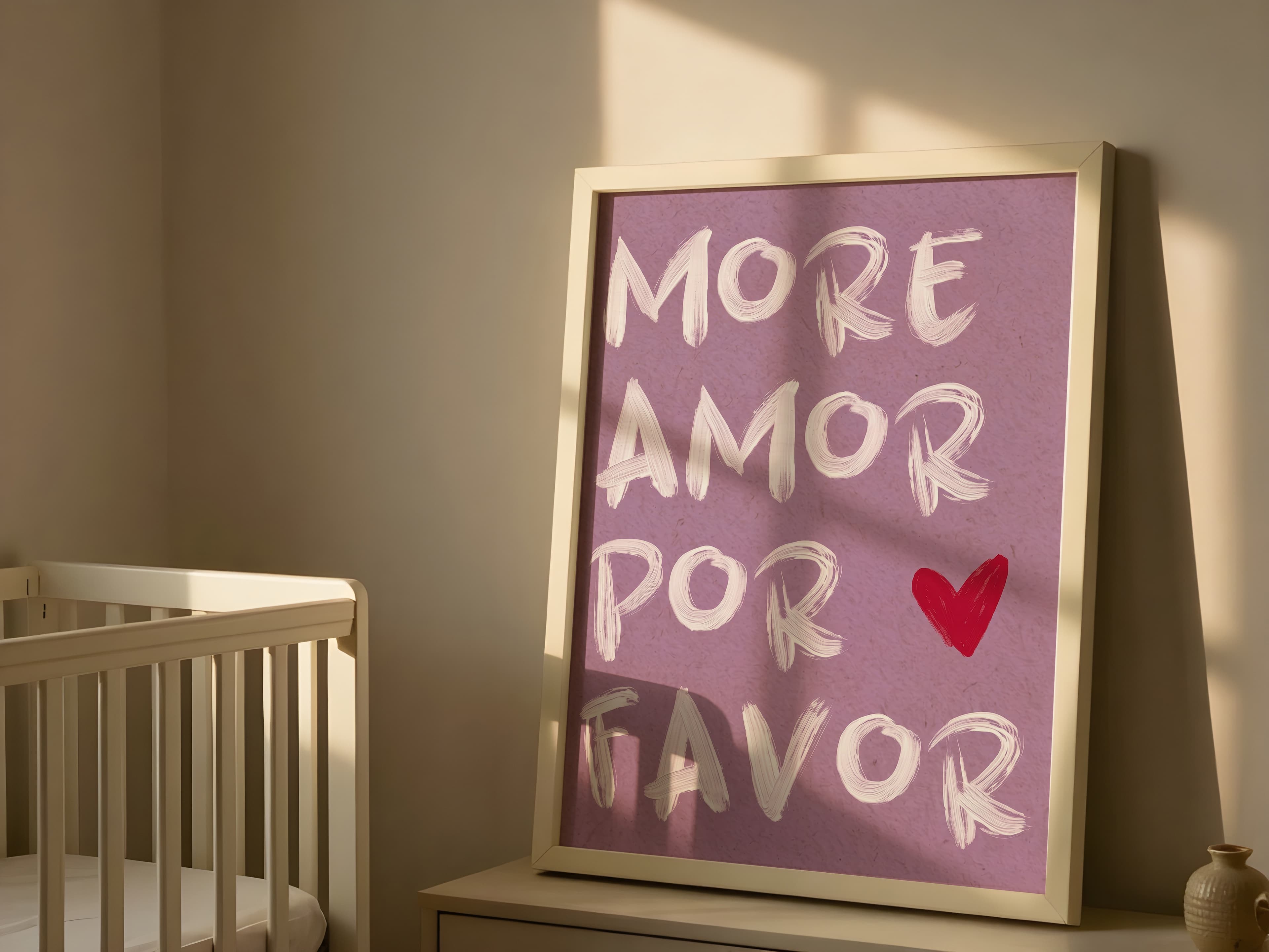 Purple Love Typography Print