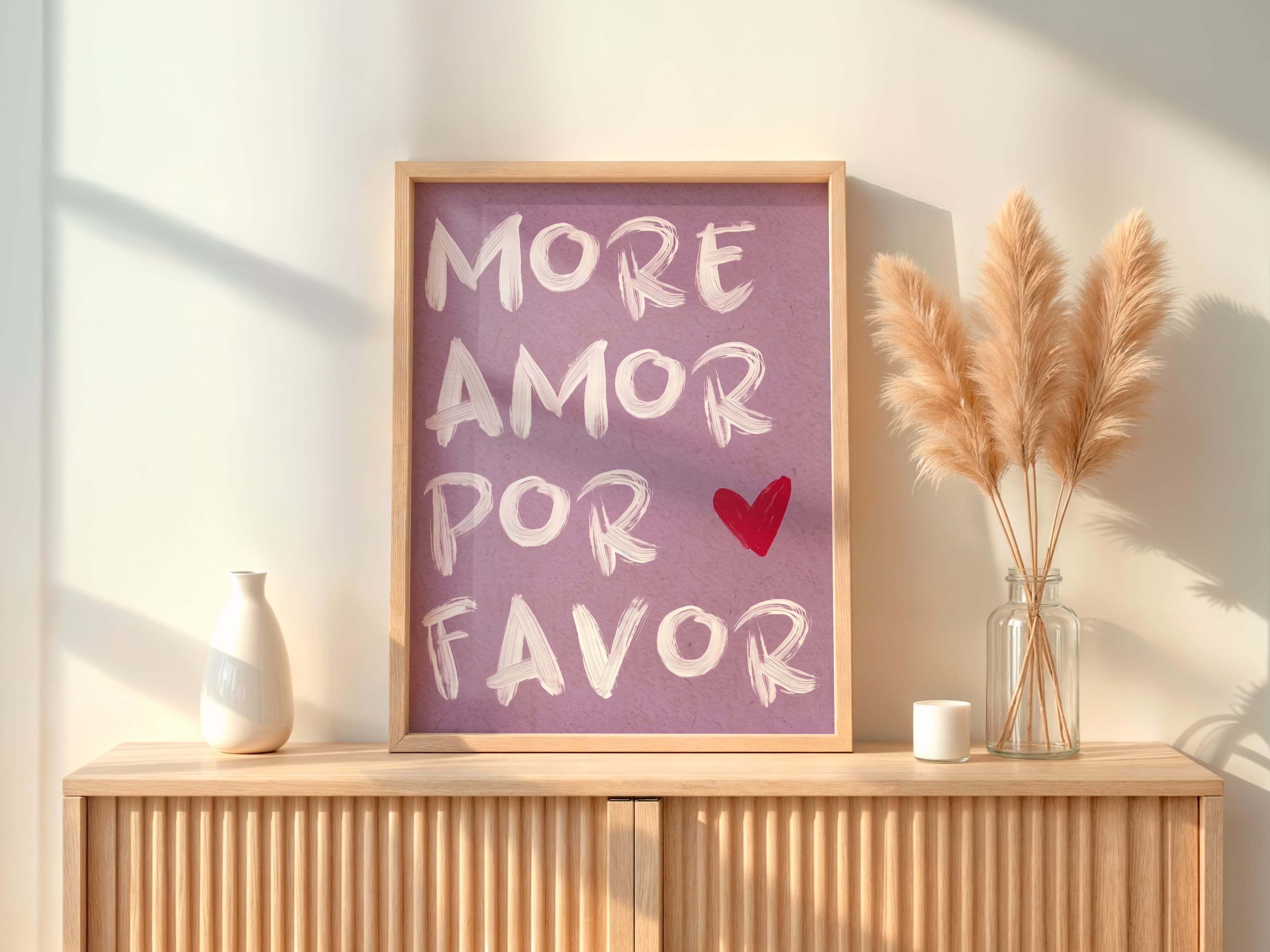 Purple Love Typography Print