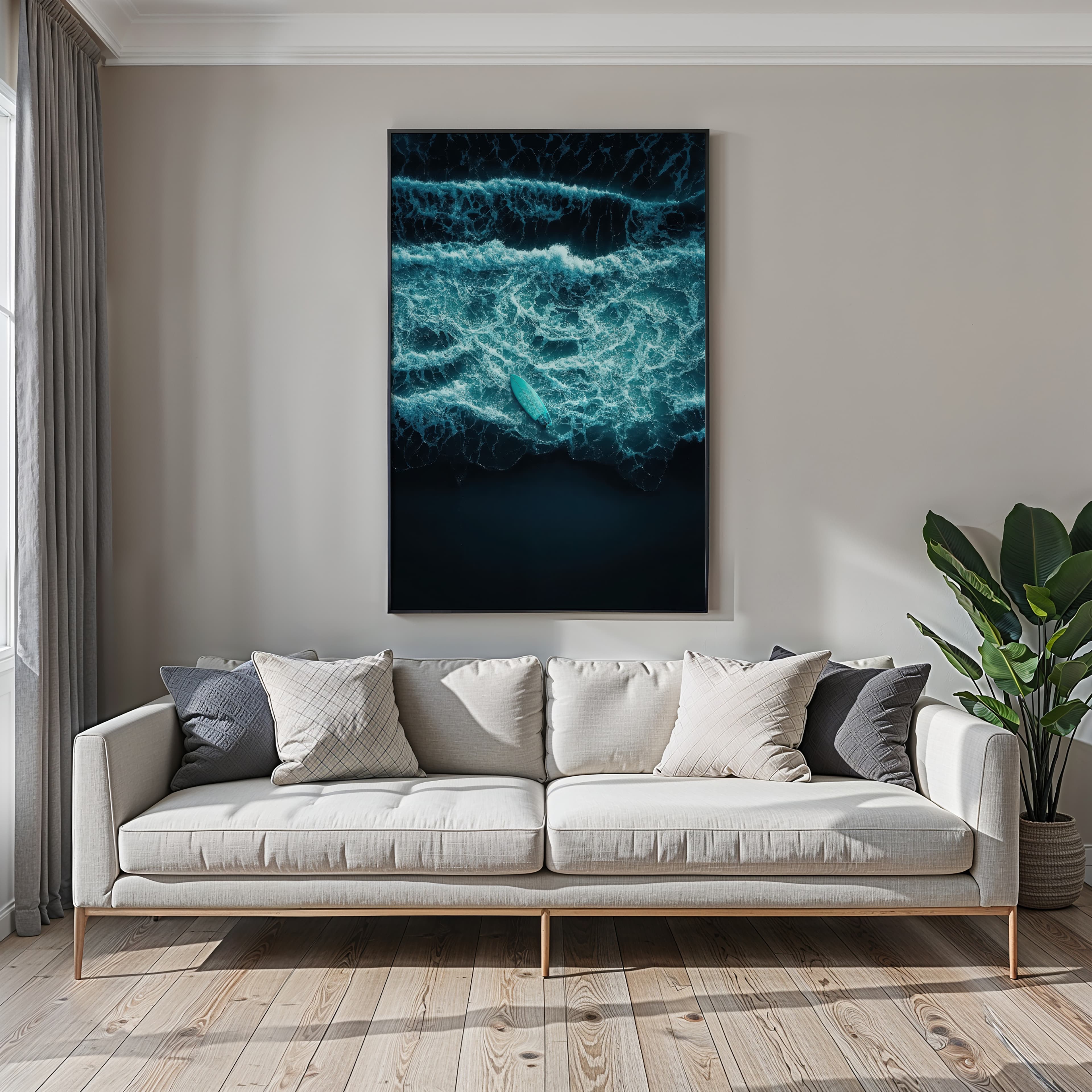 Surfboard Aerial Print