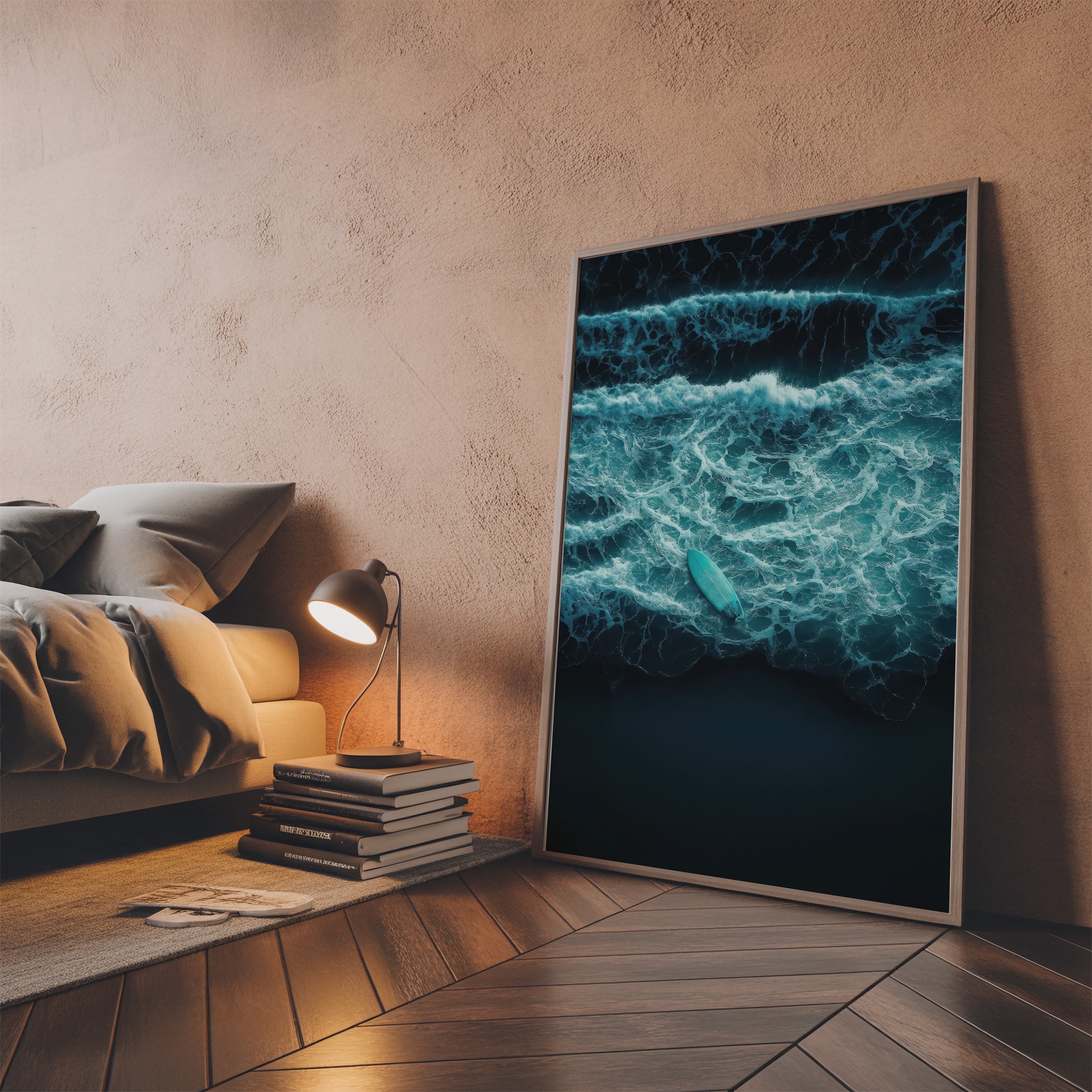 Surfboard Aerial Print