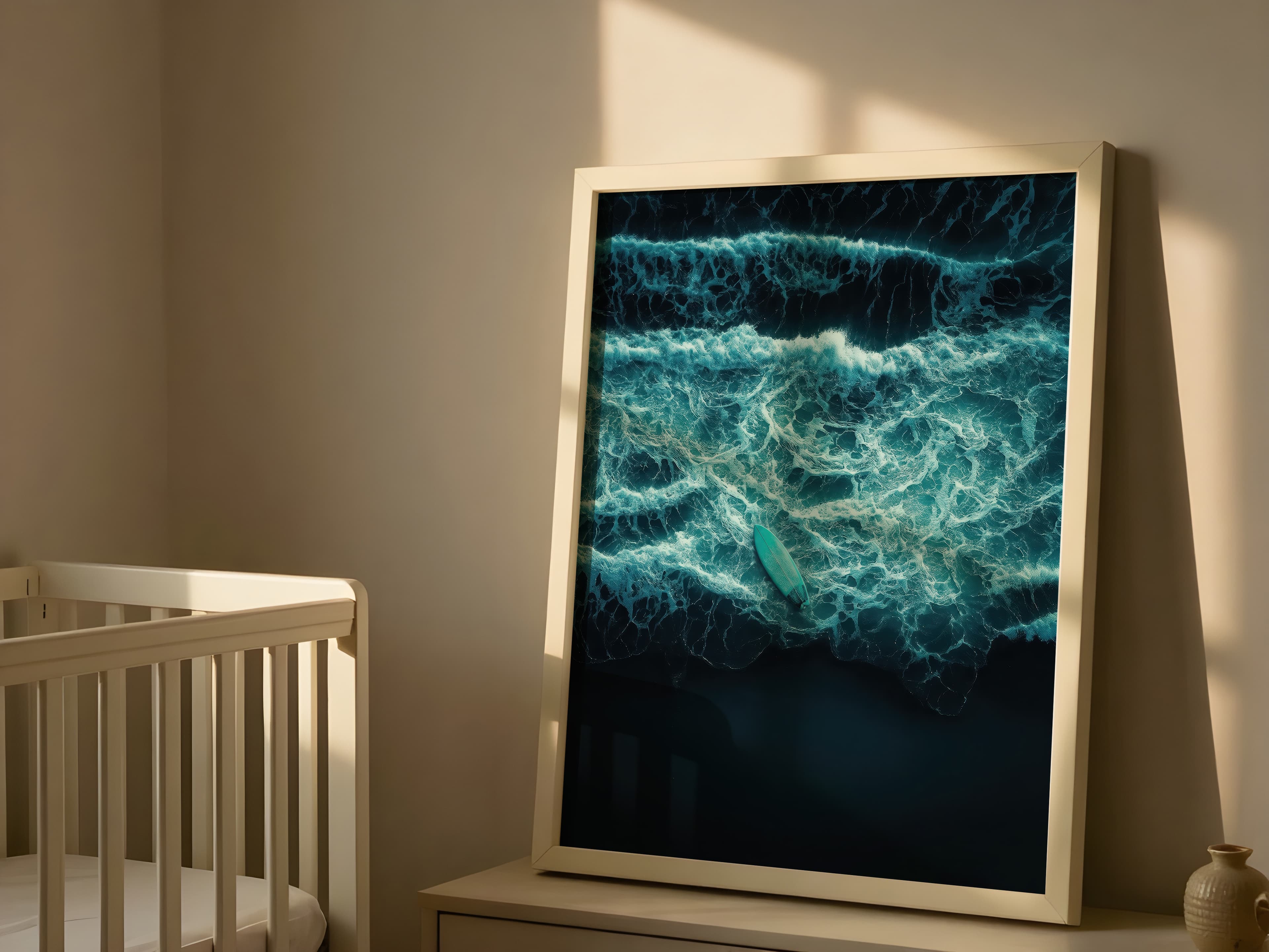 Surfboard Aerial Print