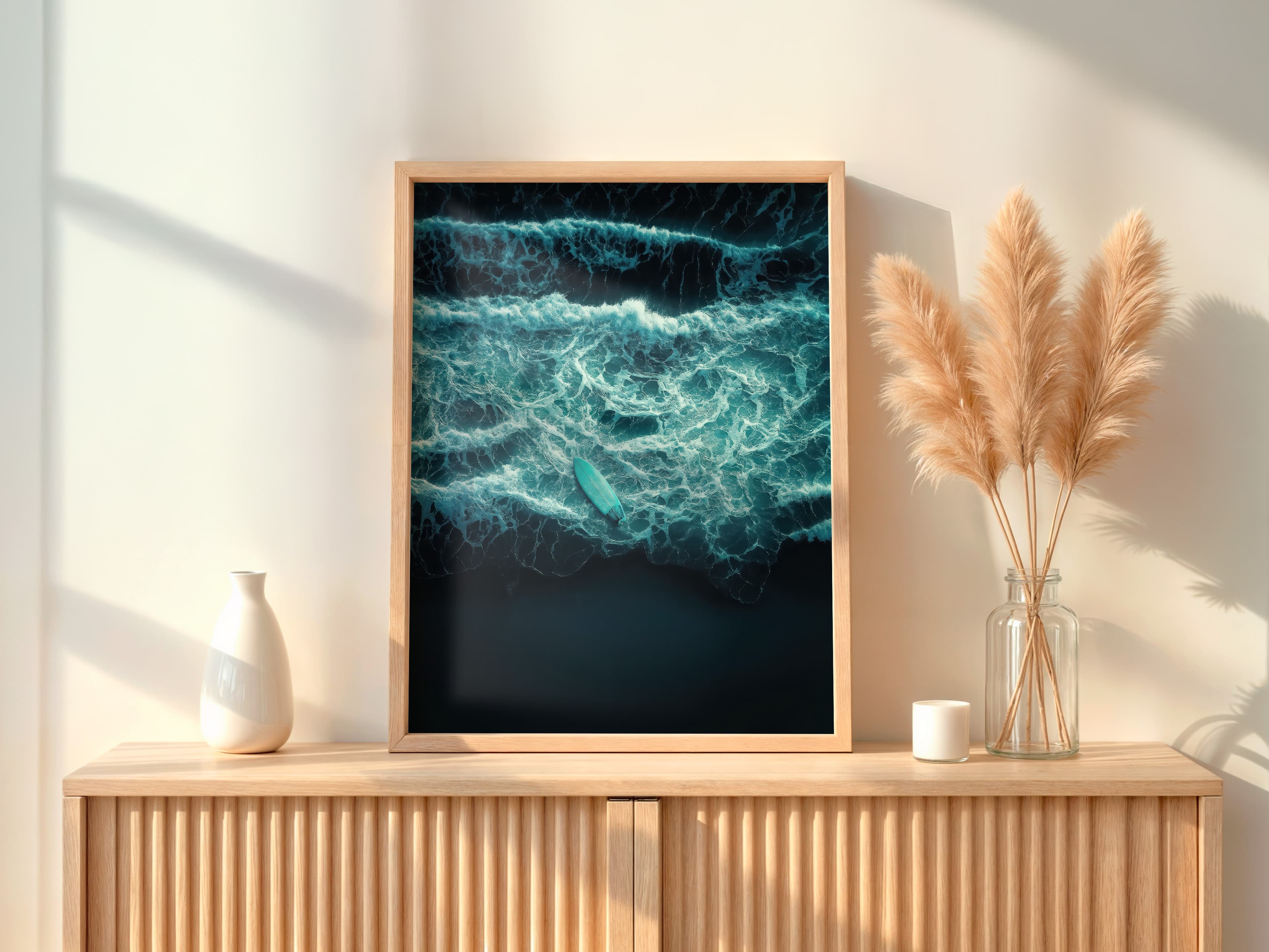 Surfboard Aerial Print