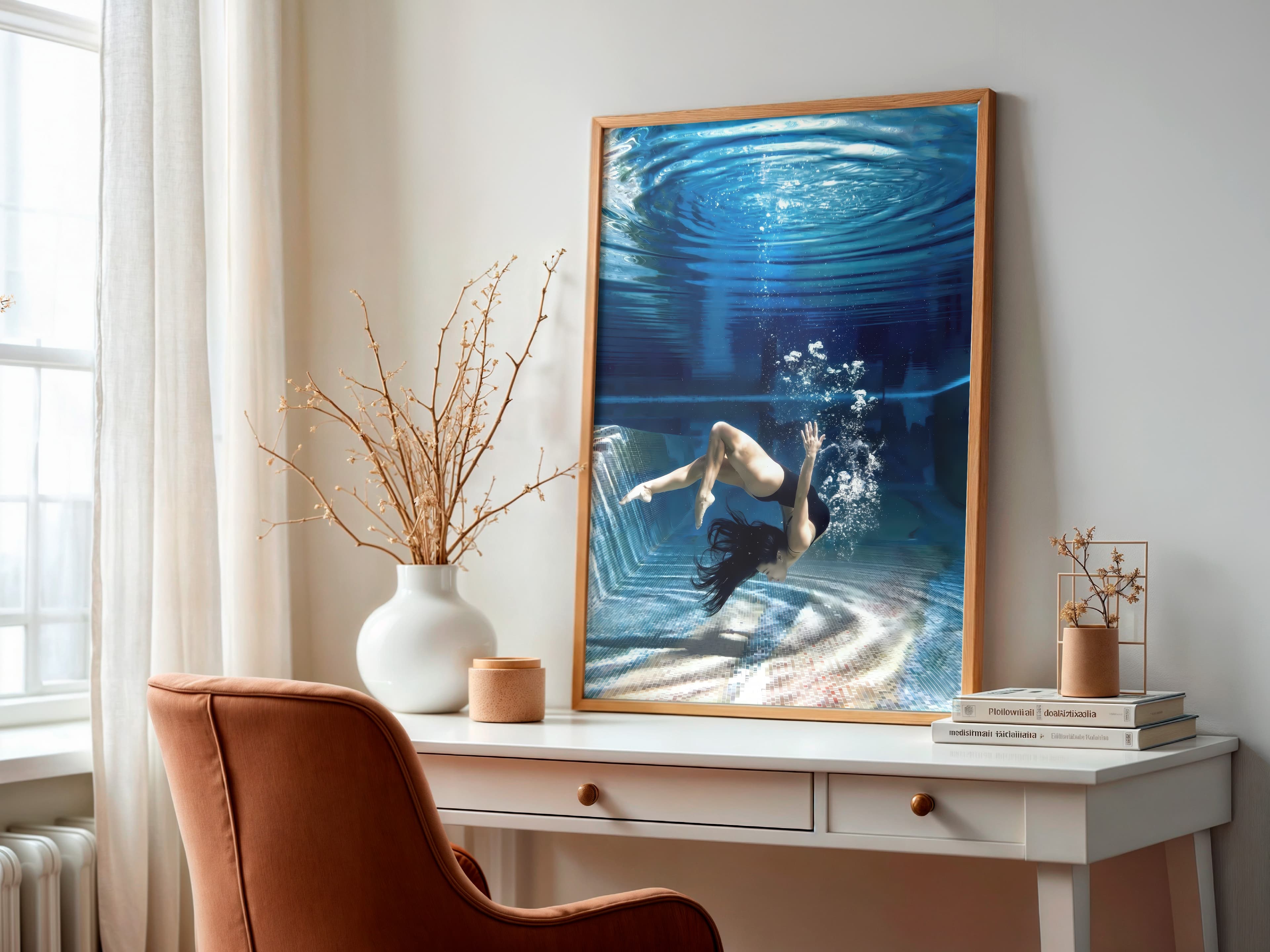 Underwater Woman Print