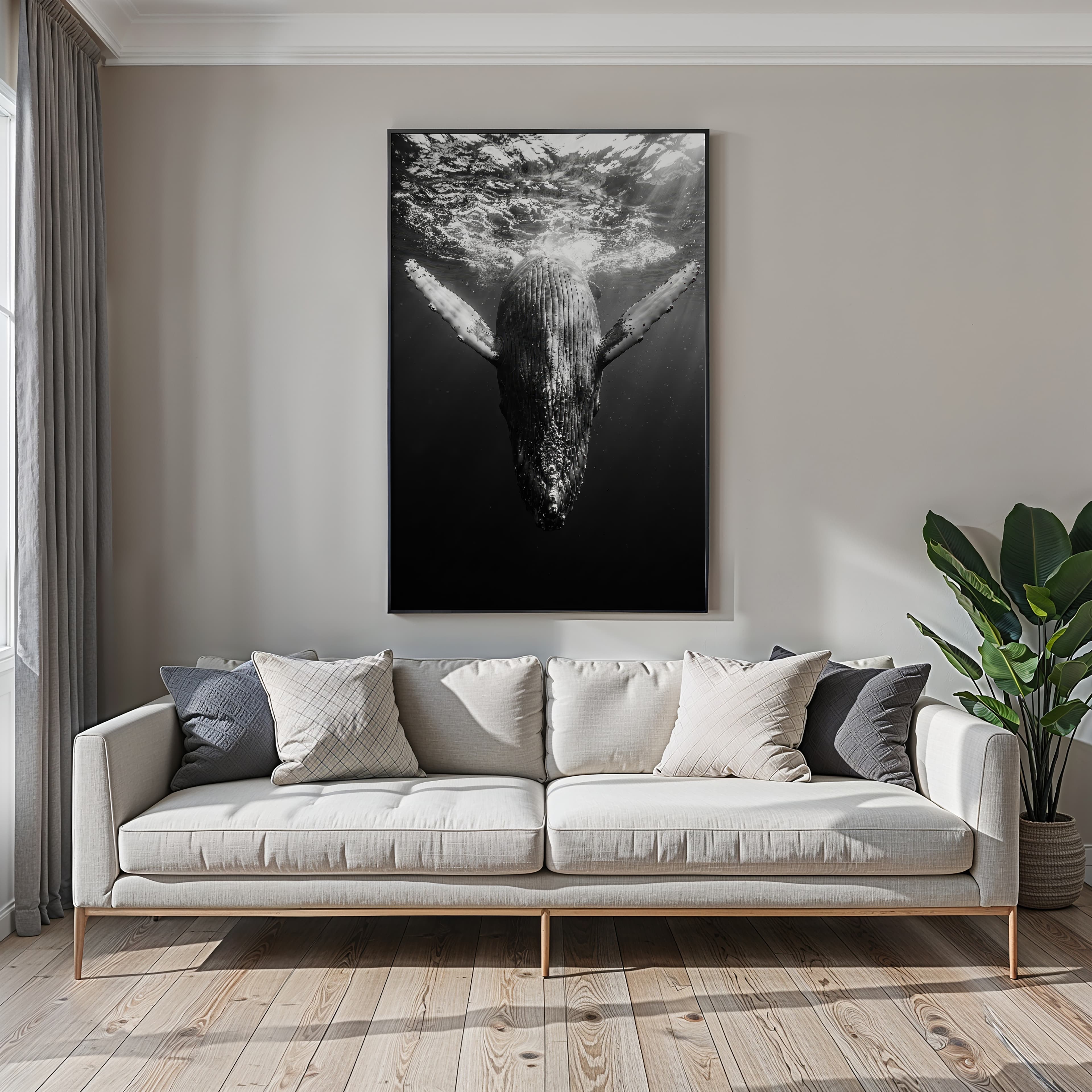 Whale Underwater Print