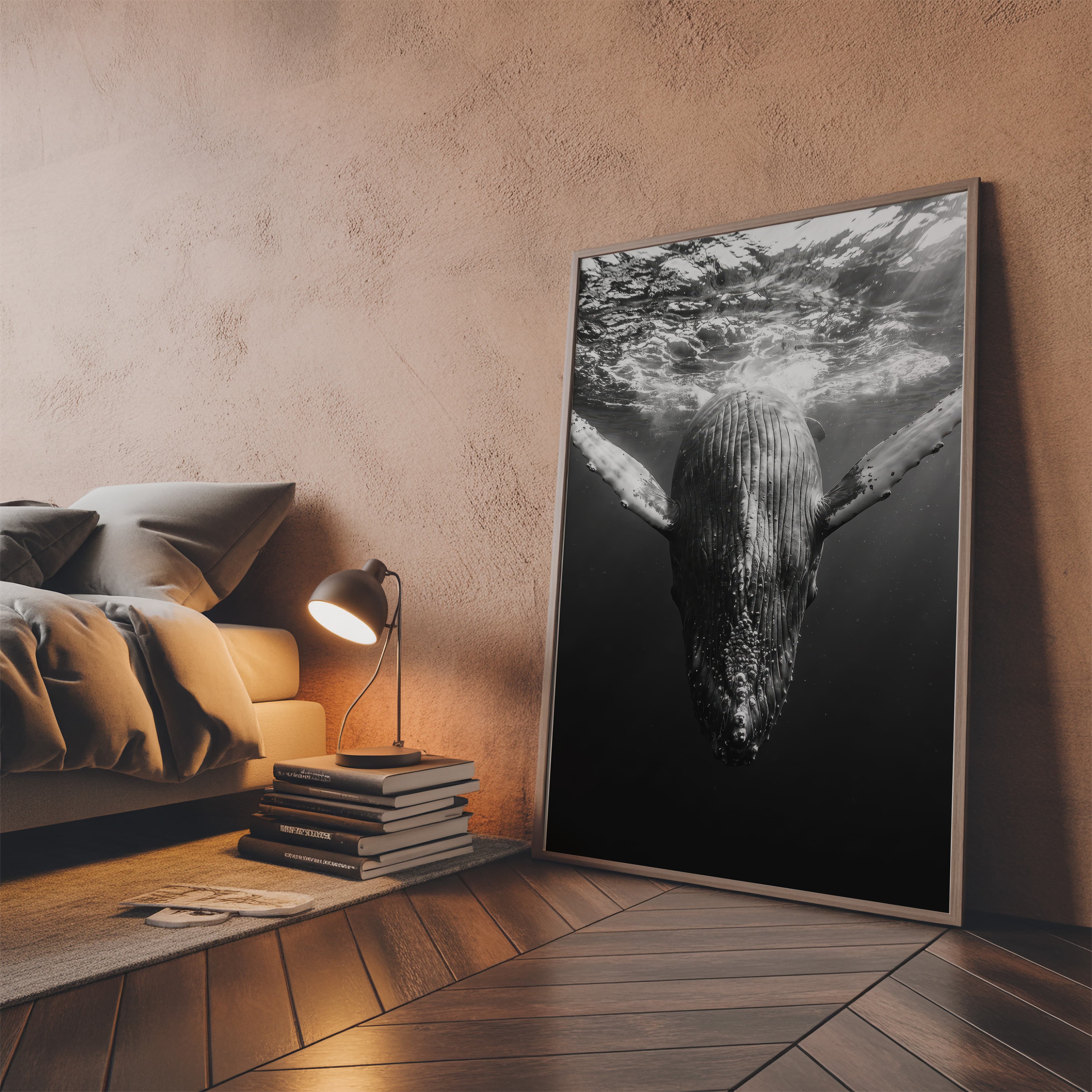 Whale Underwater Print
