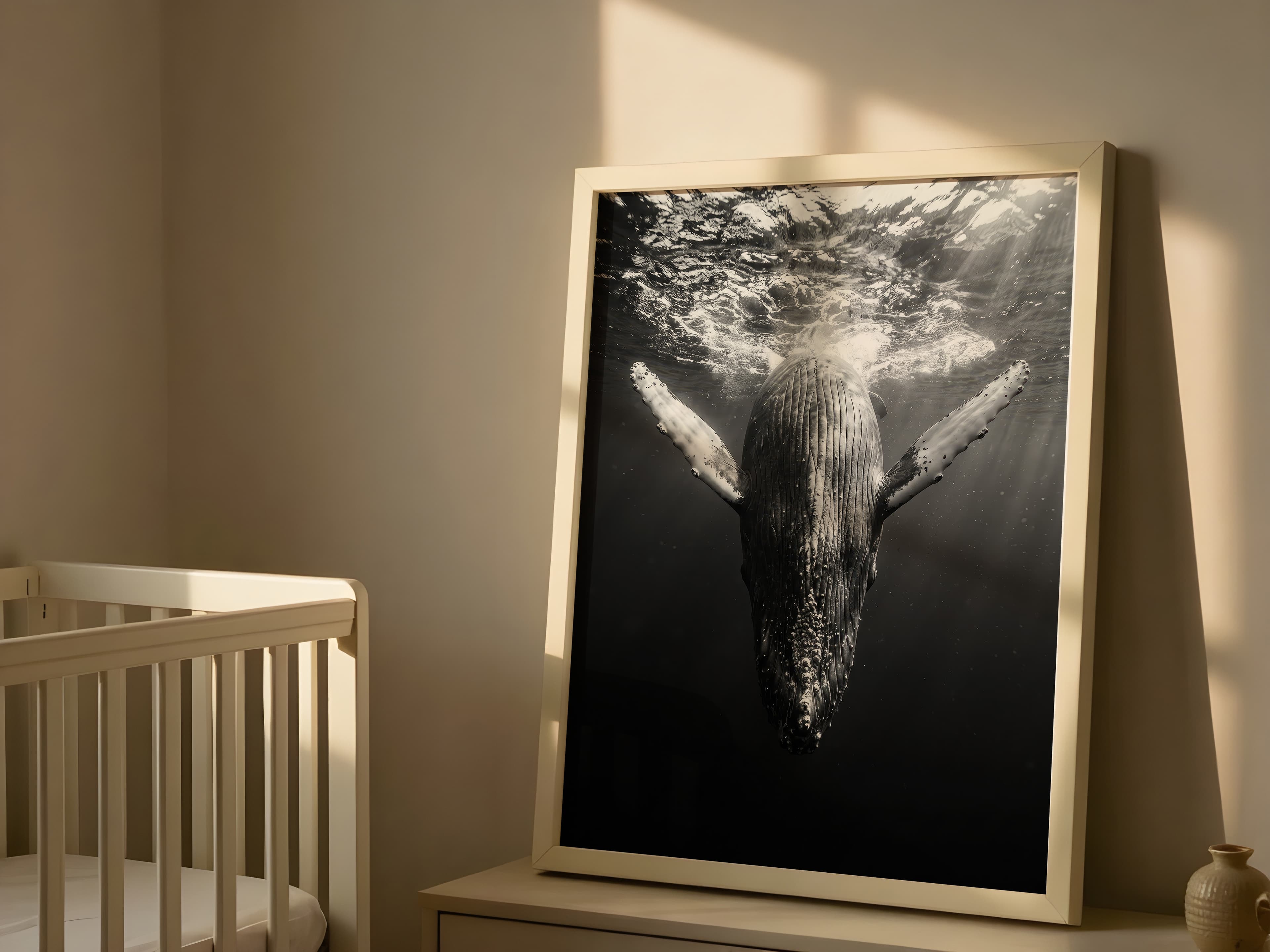 Whale Underwater Print