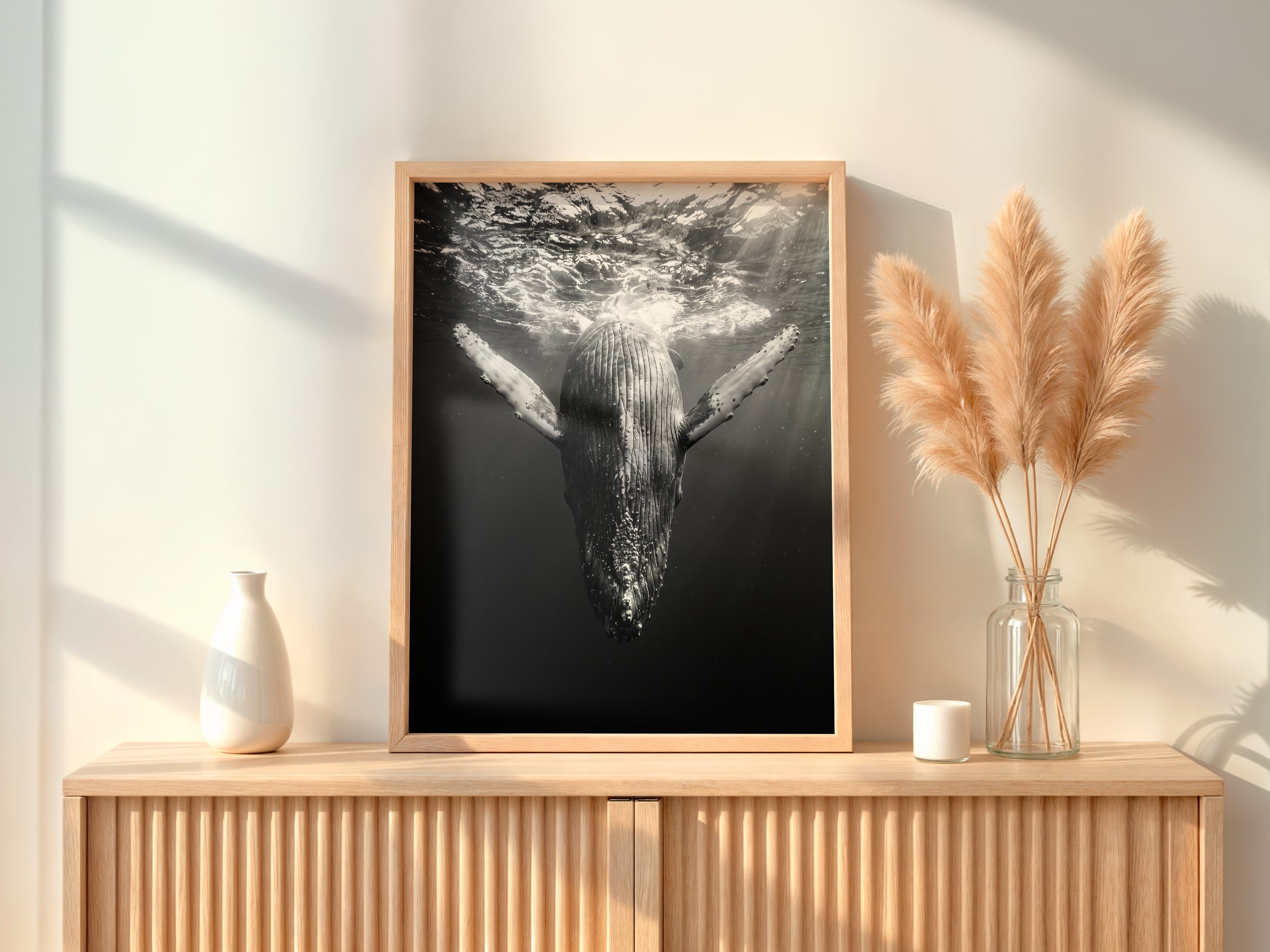 Whale Underwater Print