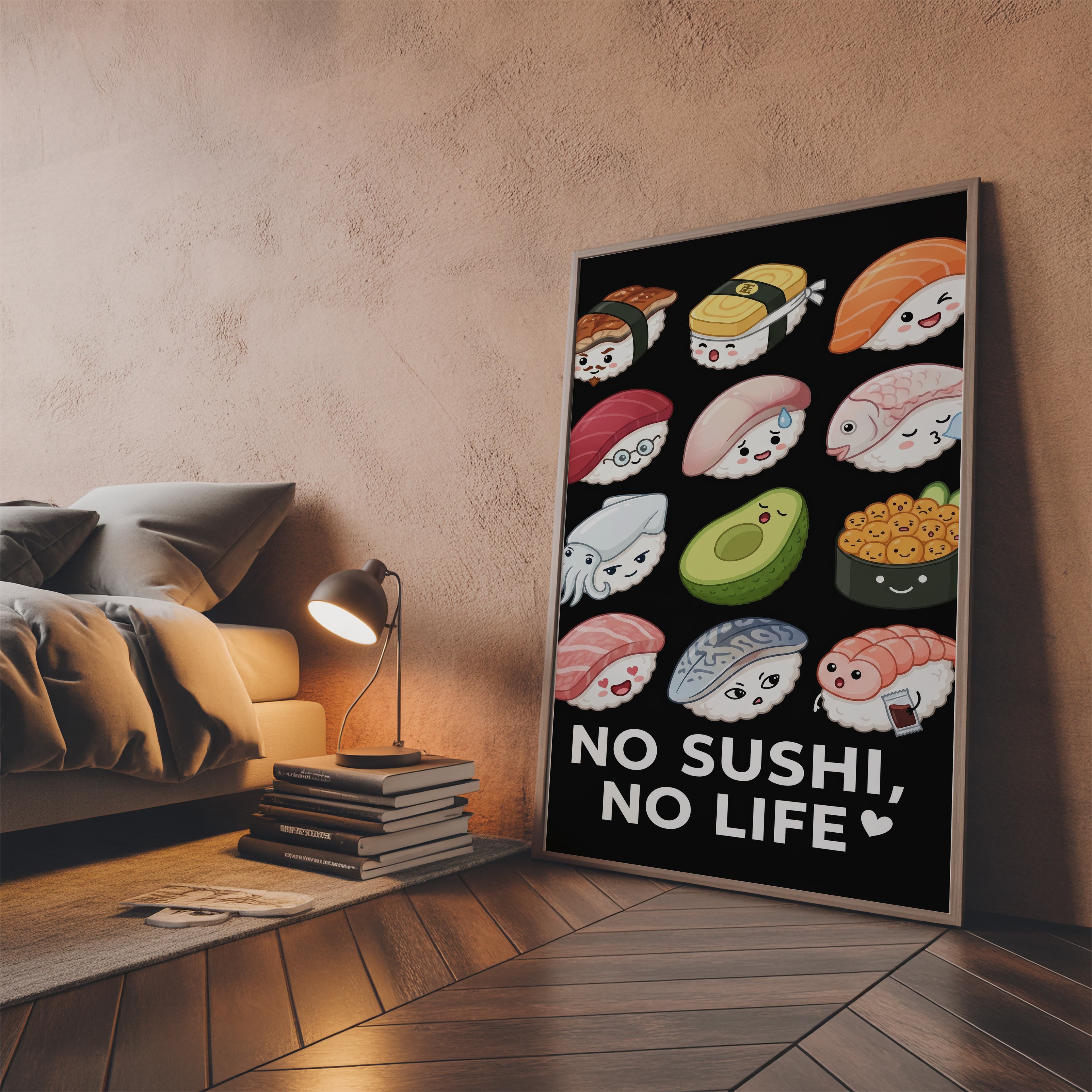 Kawaii Sushi Characters Print