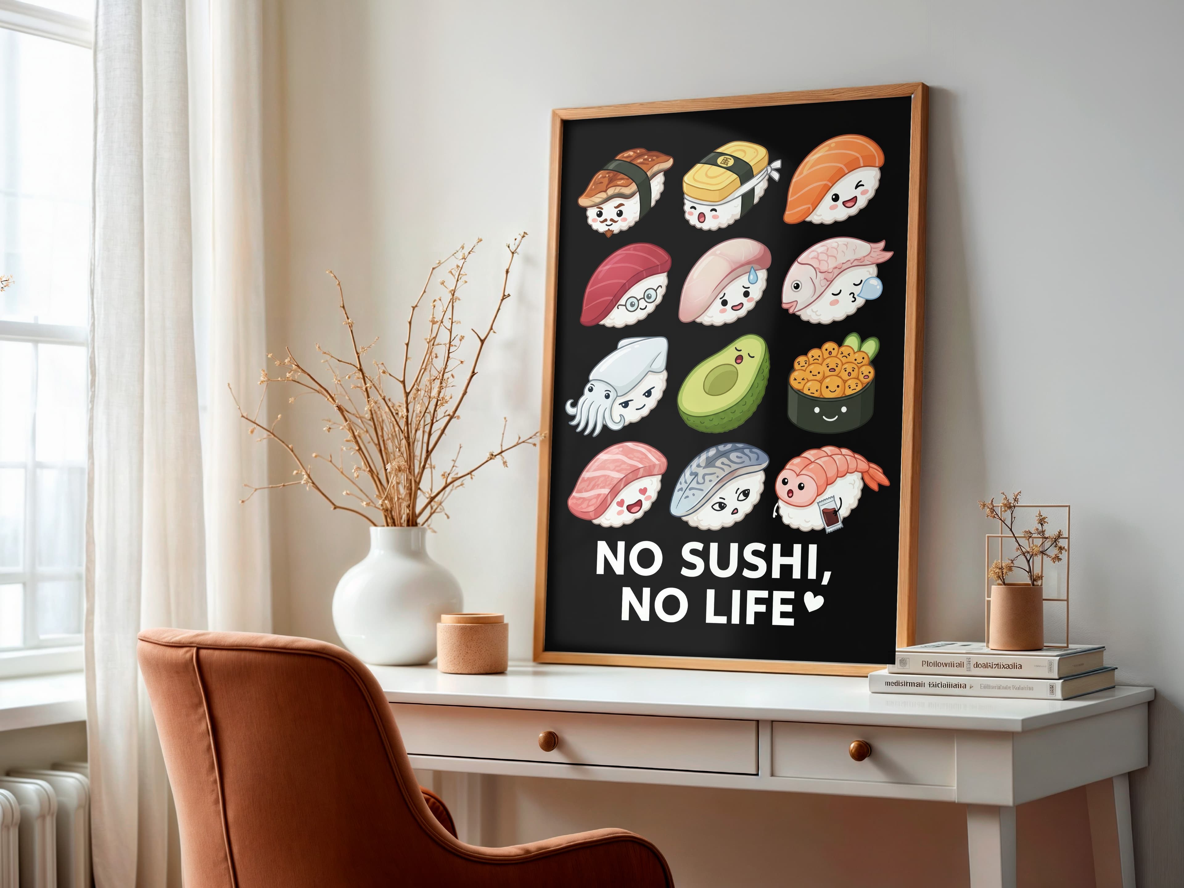 Kawaii Sushi Characters Print