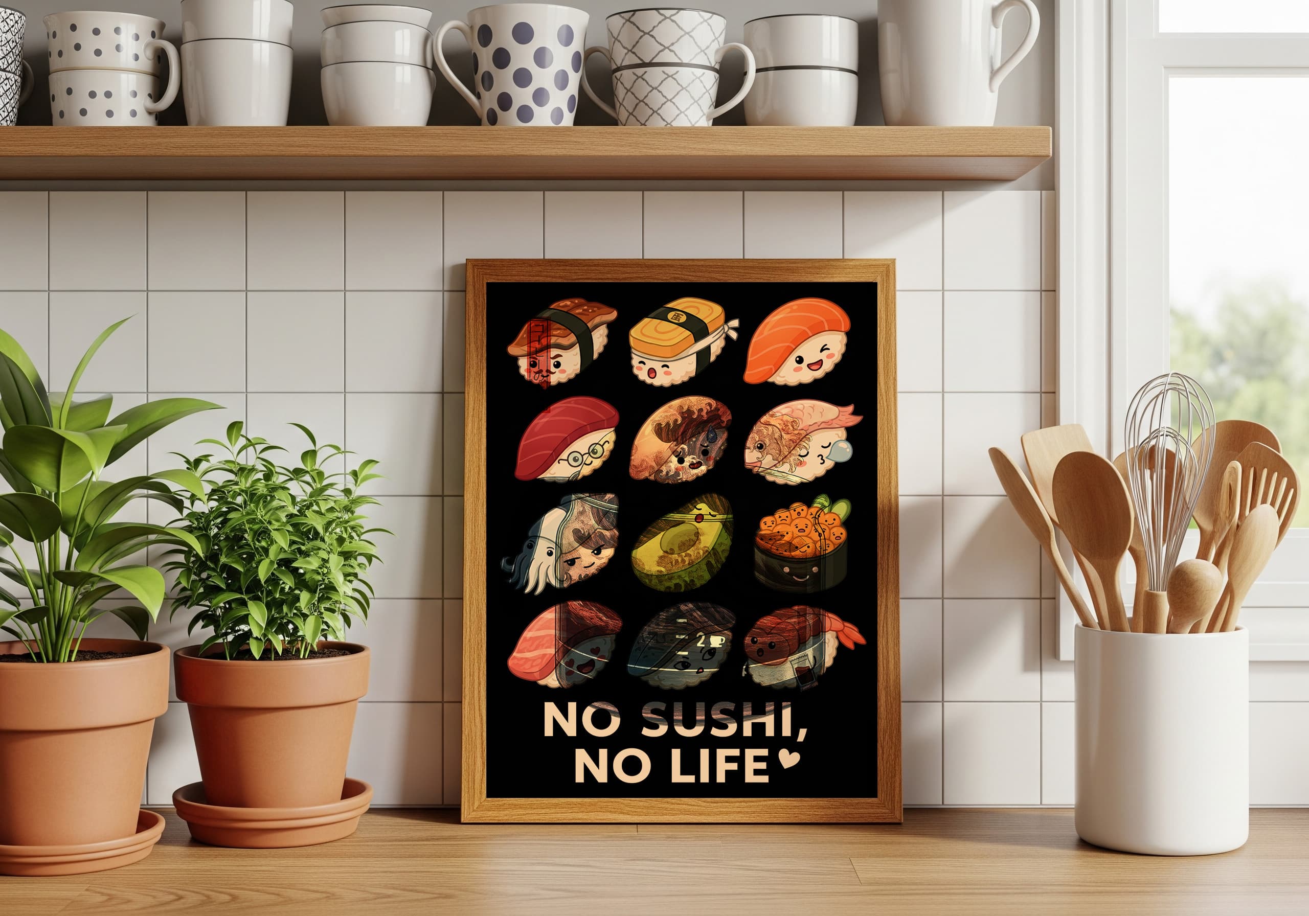 Kawaii Sushi Characters Print