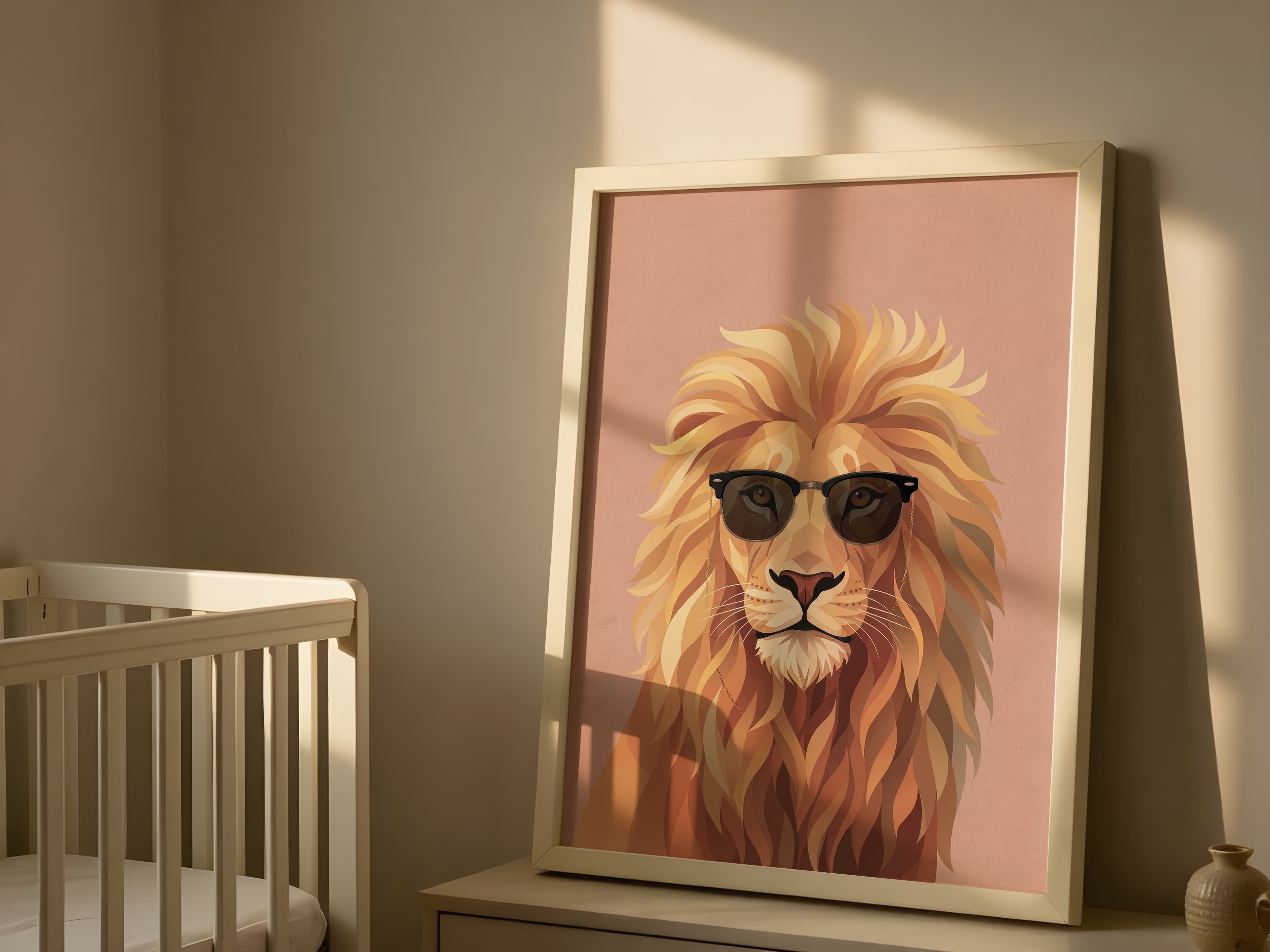 Lion with Sunglasses Print