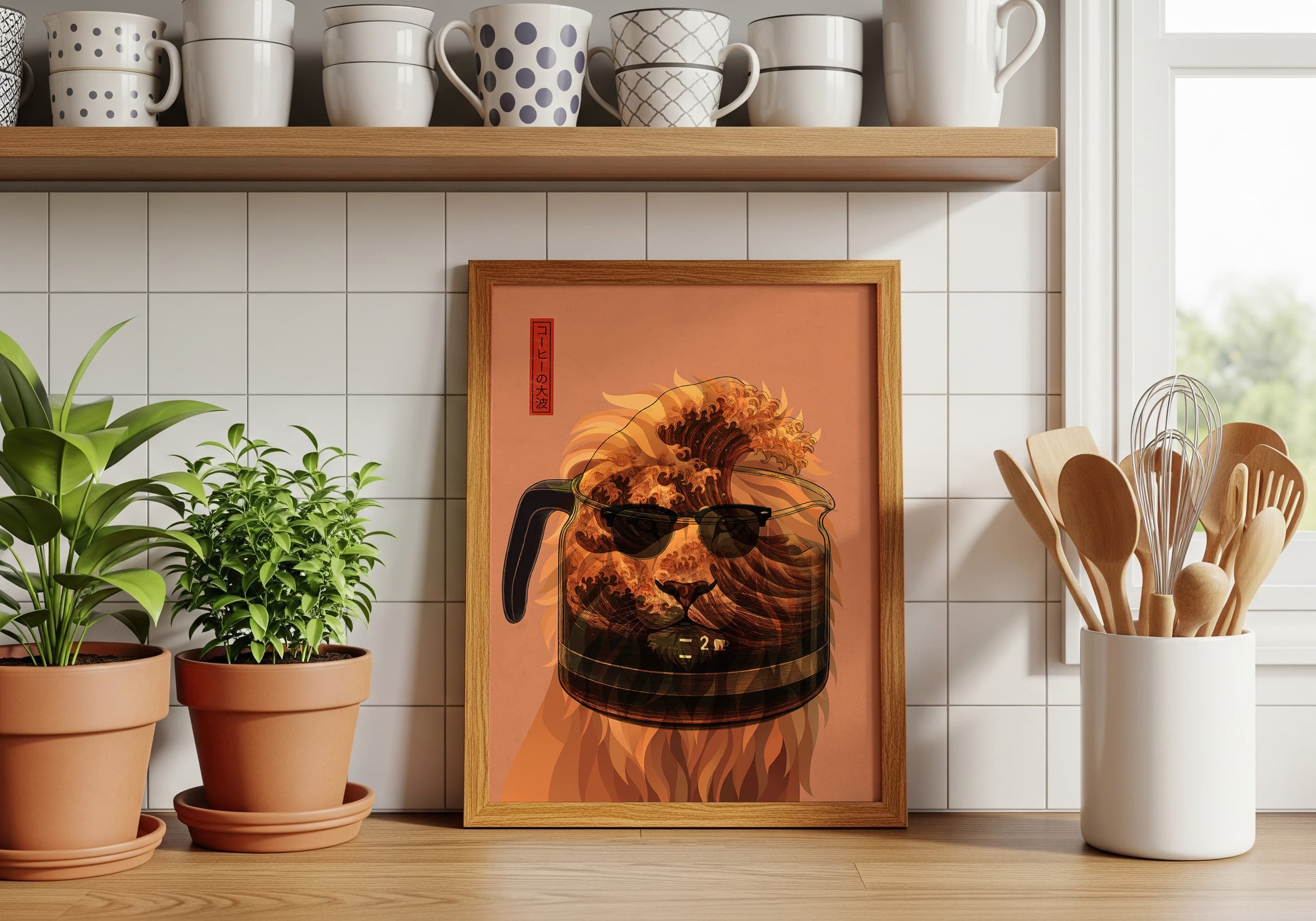Lion with Sunglasses Print
