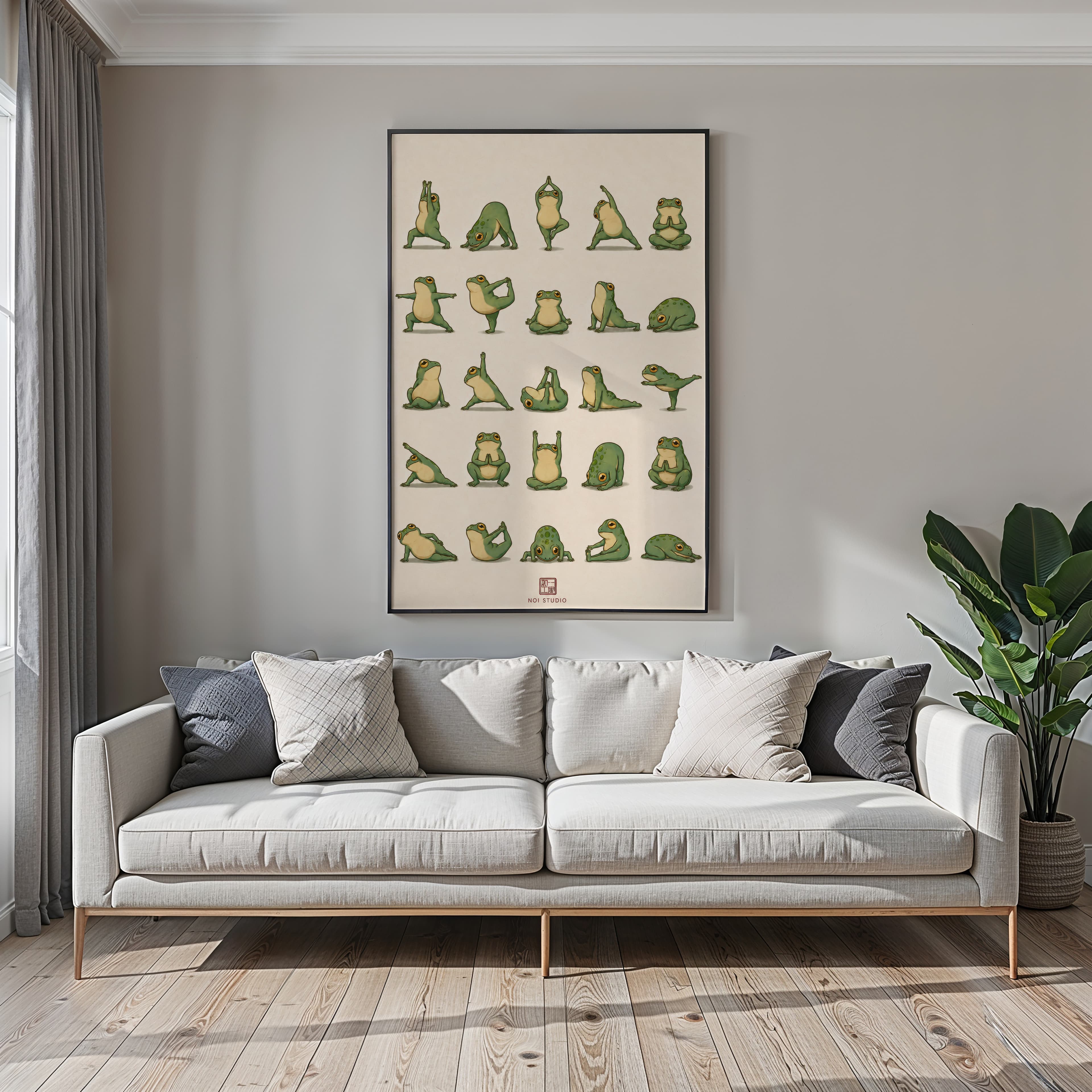 Yoga Frog Poster