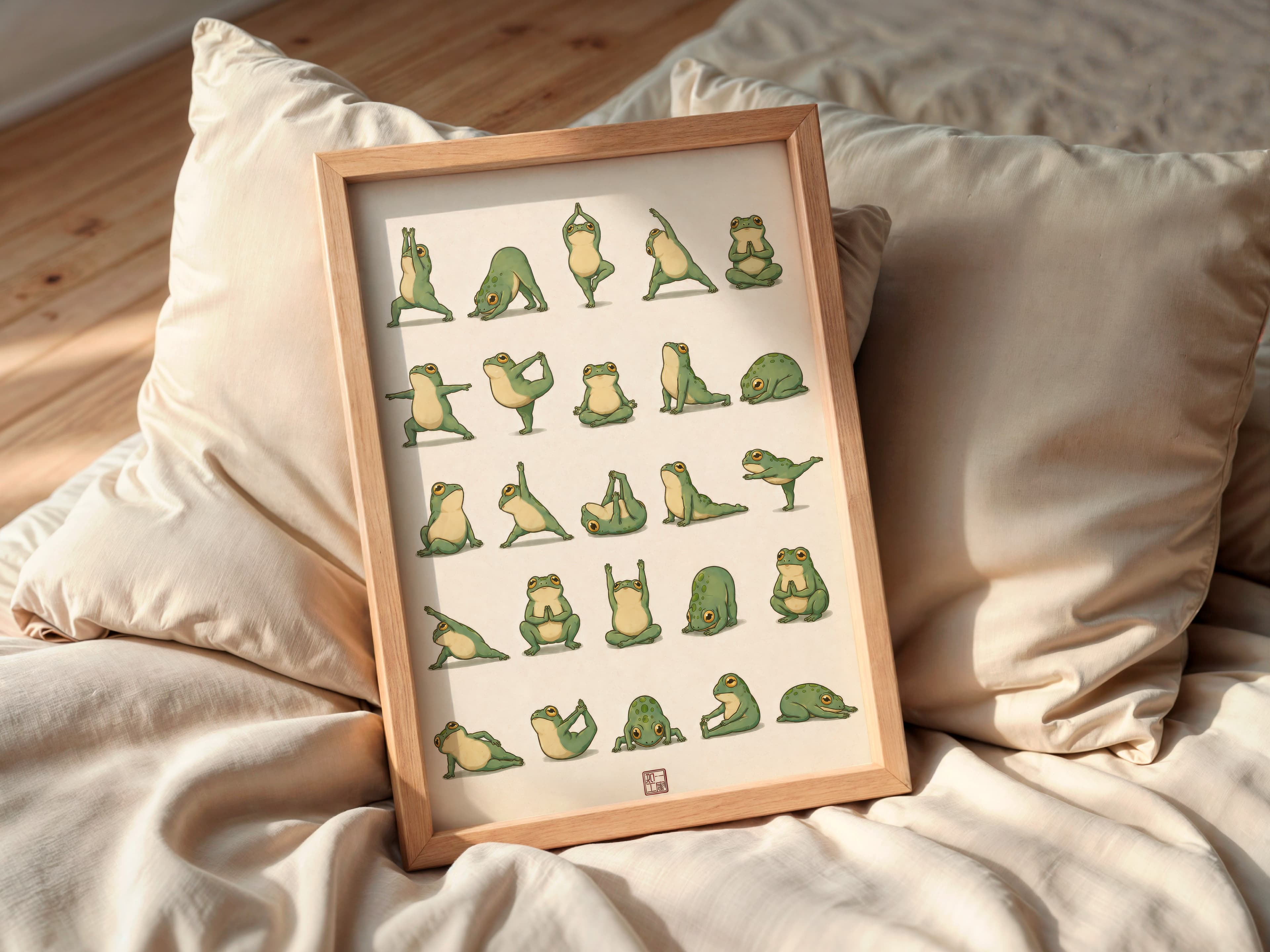 Yoga Frog Poster