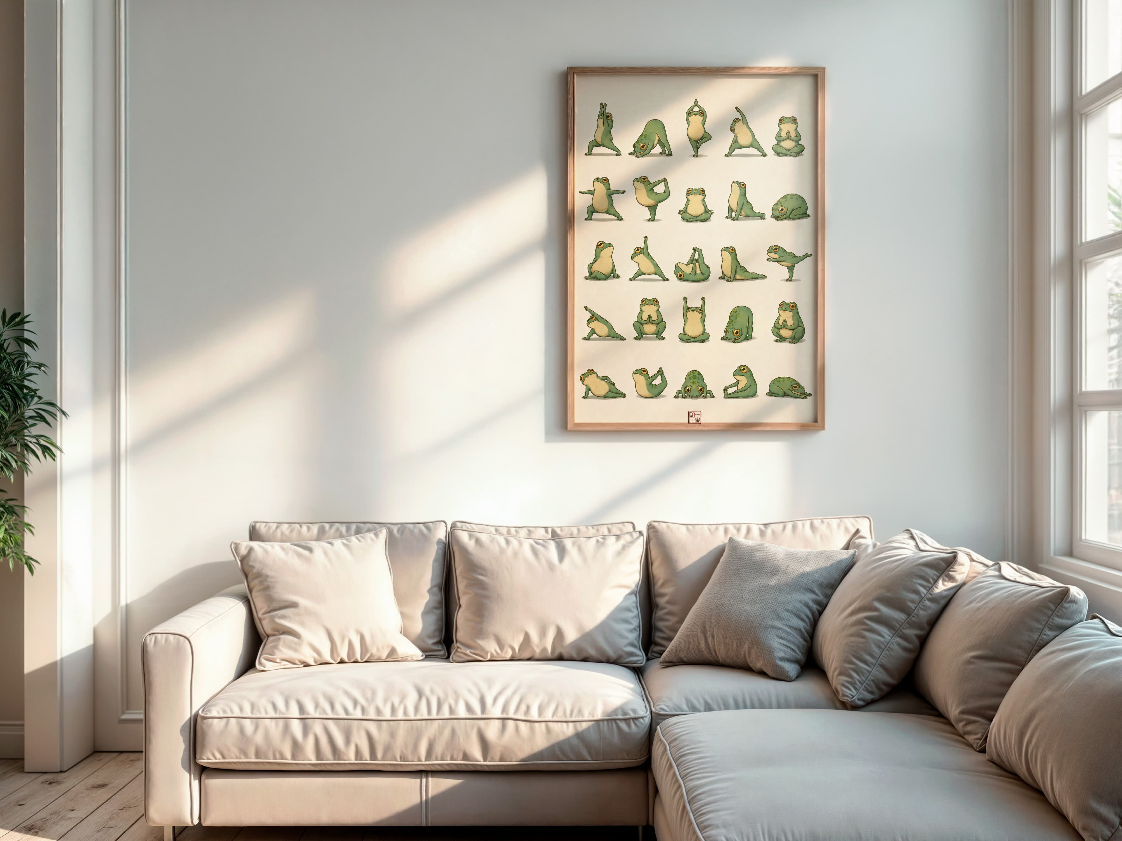 Yoga Frog Poster