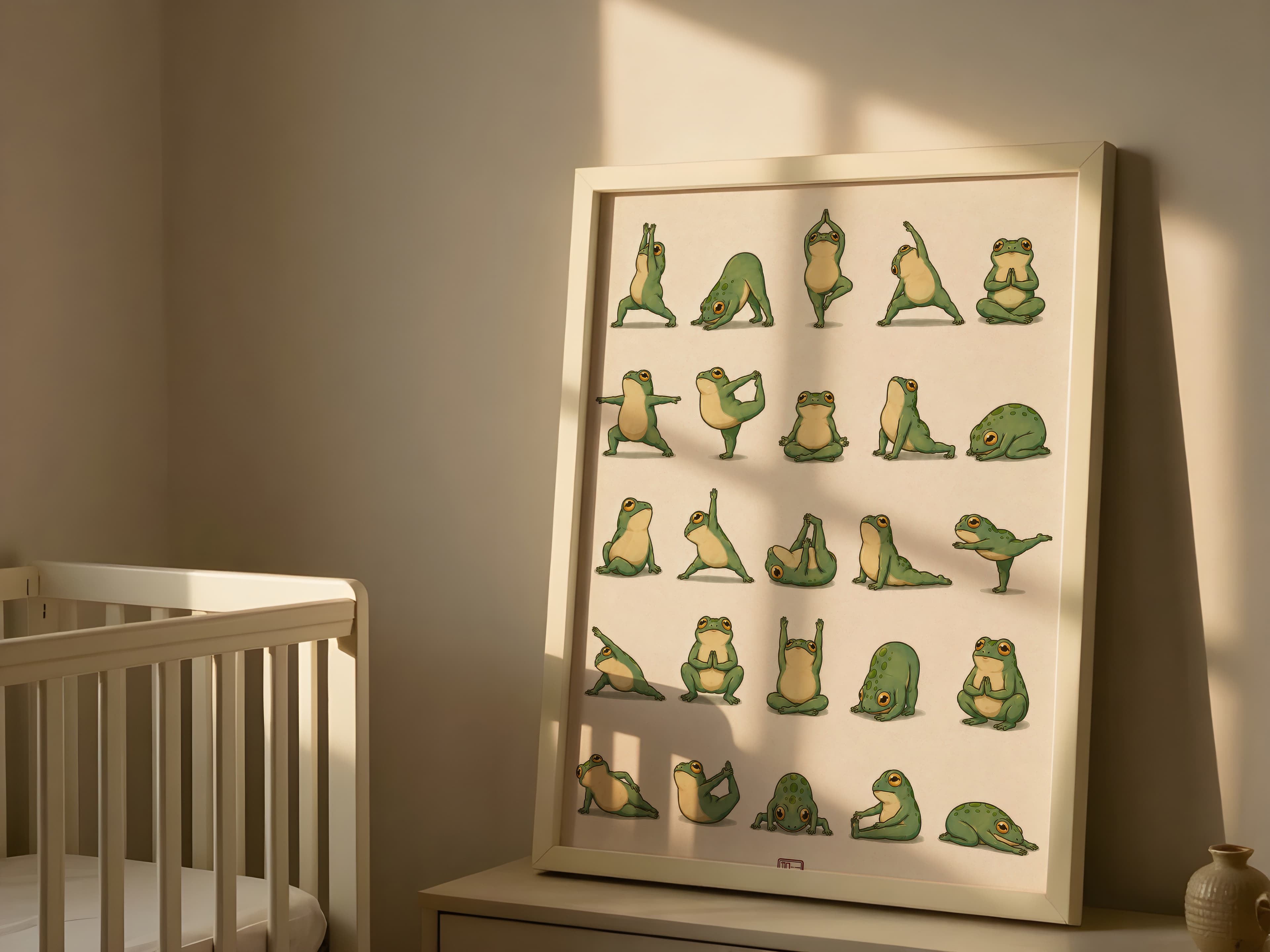 Yoga Frog Poster
