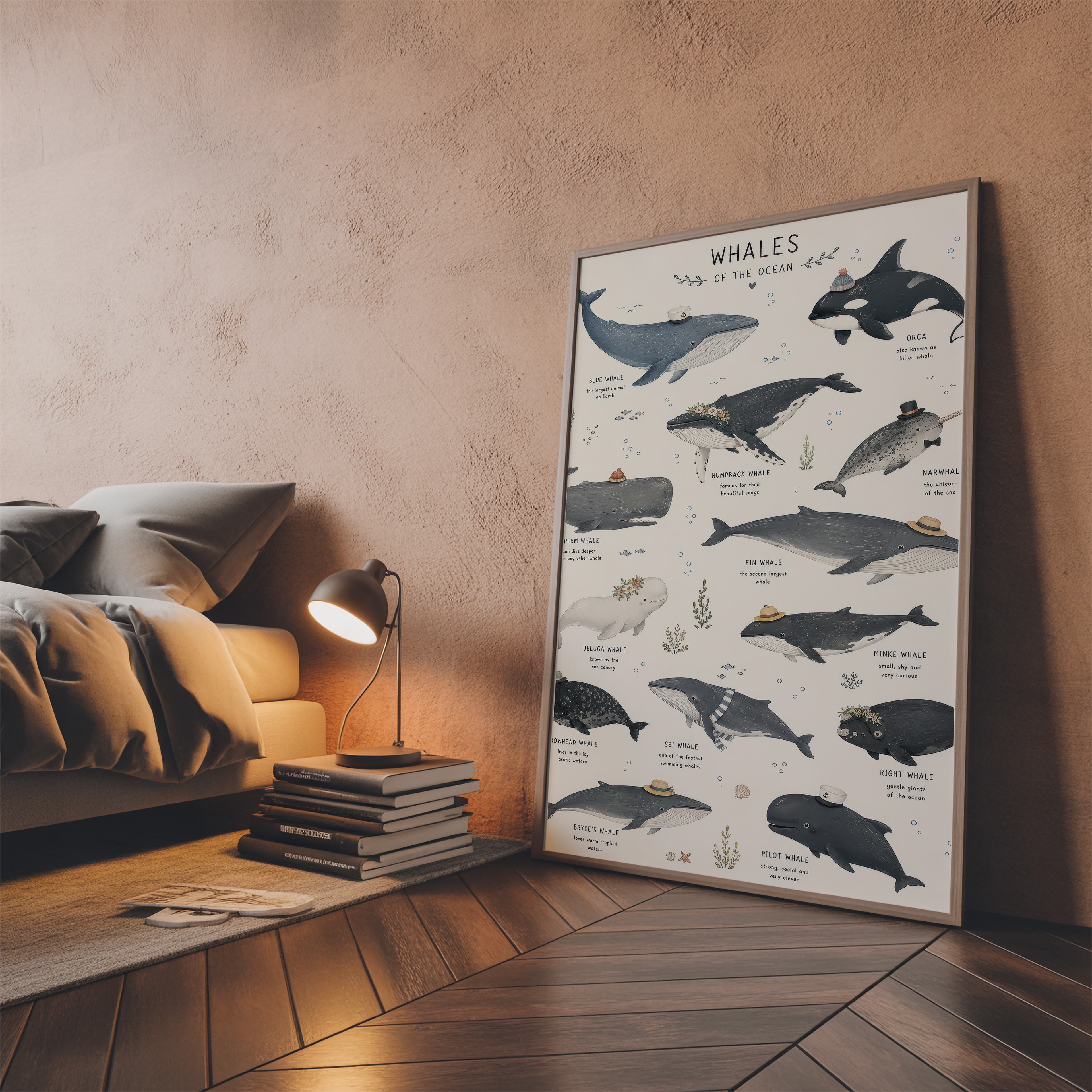 Whale Species Chart Print