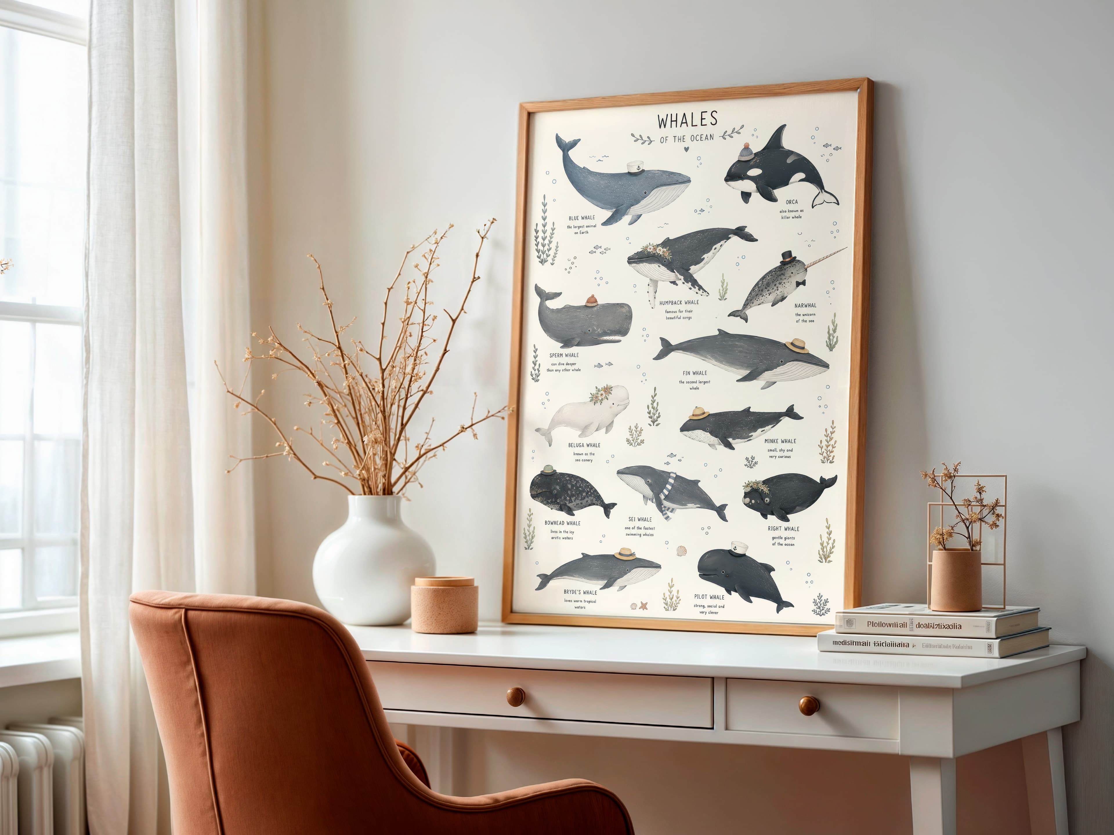 Whale Species Chart Print