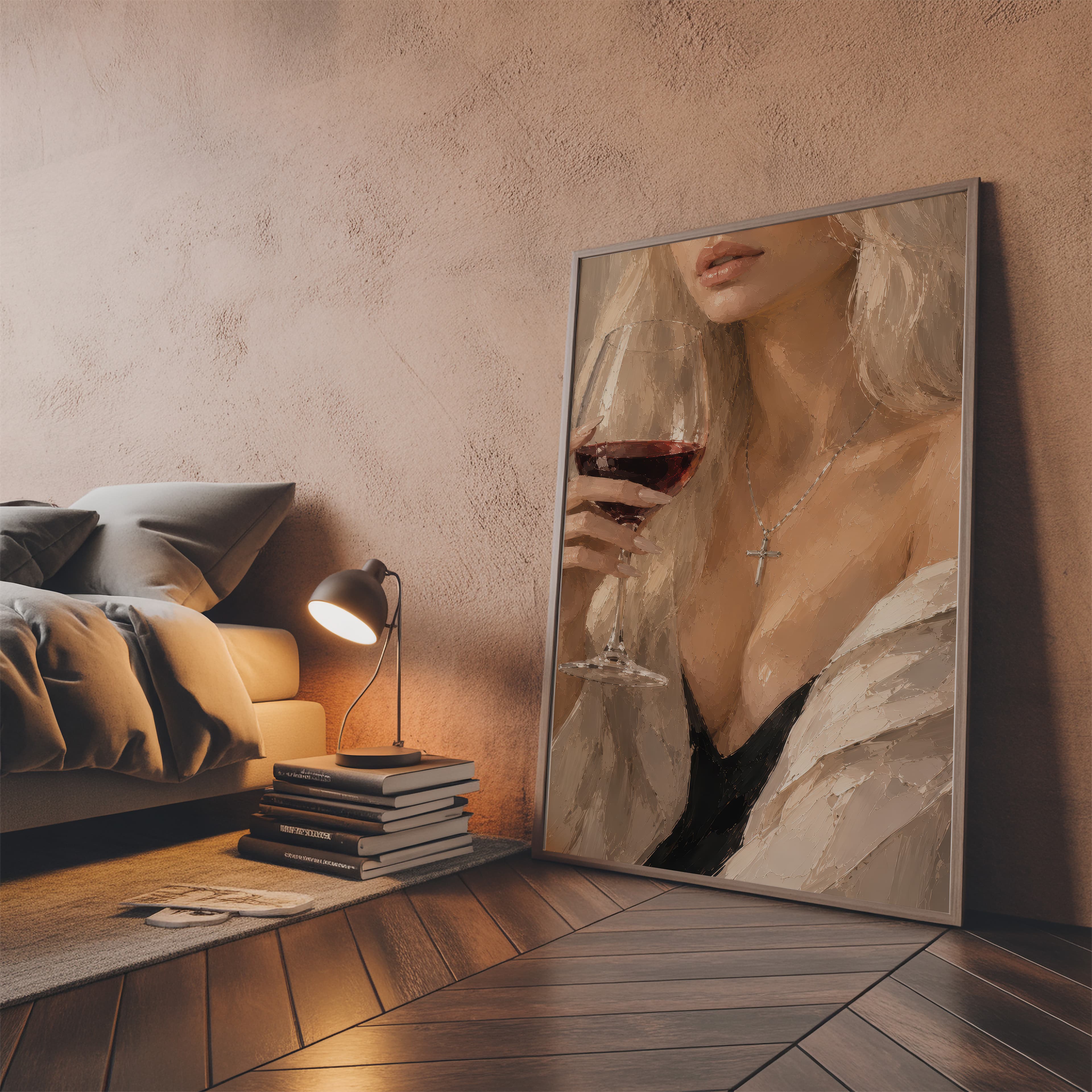 Wine Glass Portrait Print