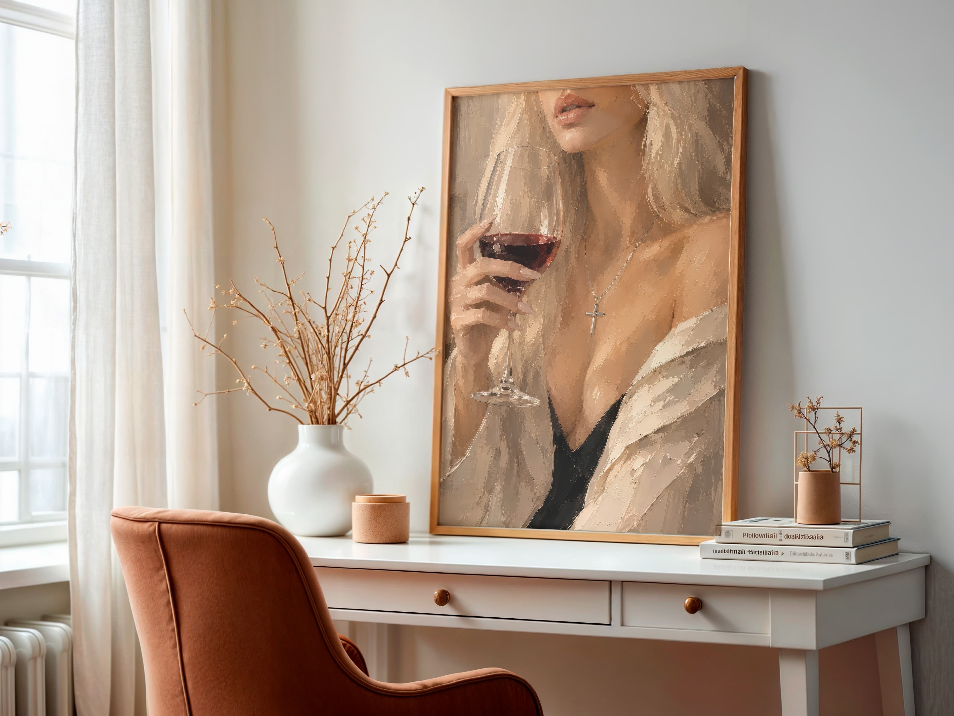 Wine Glass Portrait Print