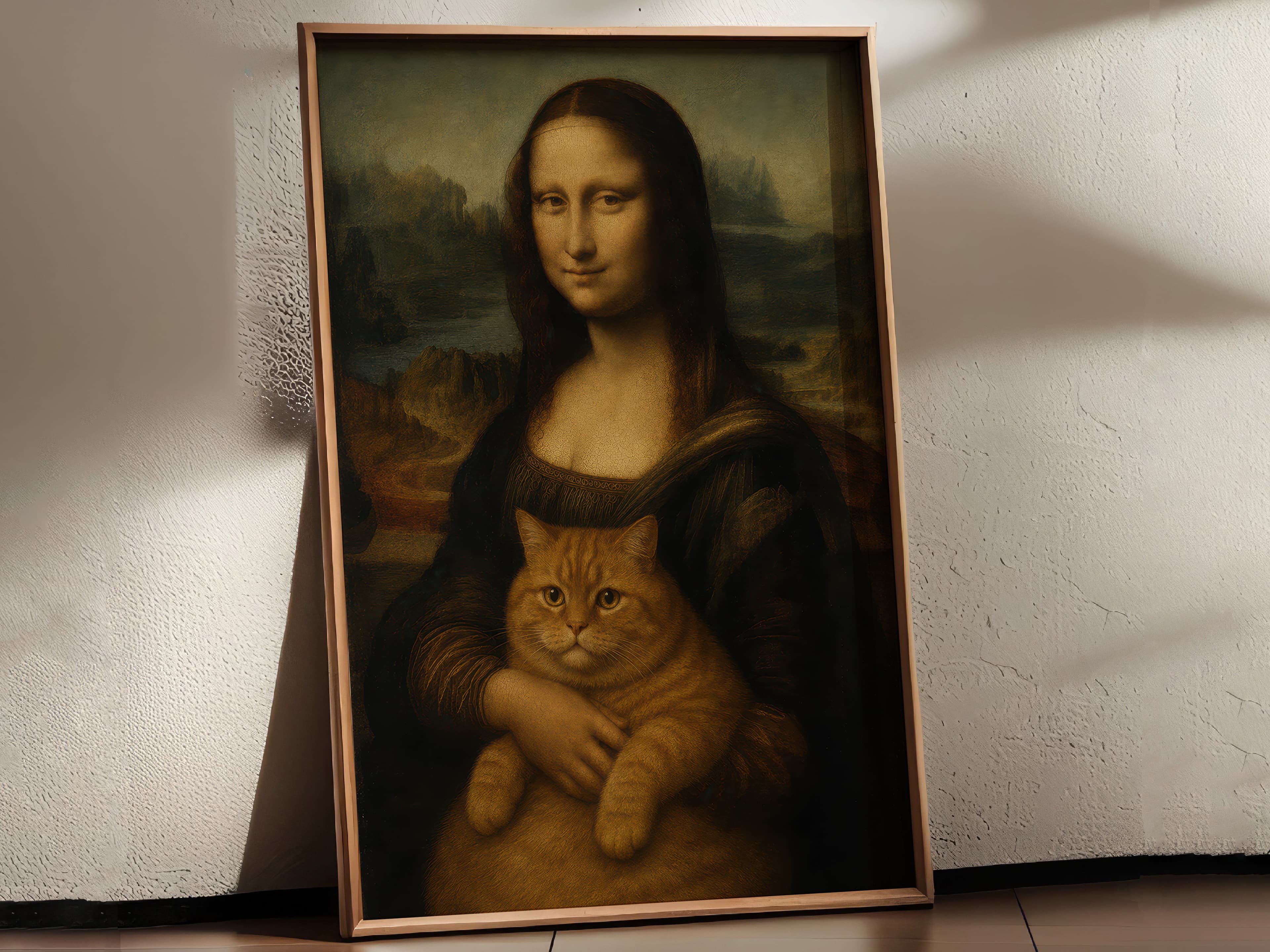 Cat Mona Lisa Print