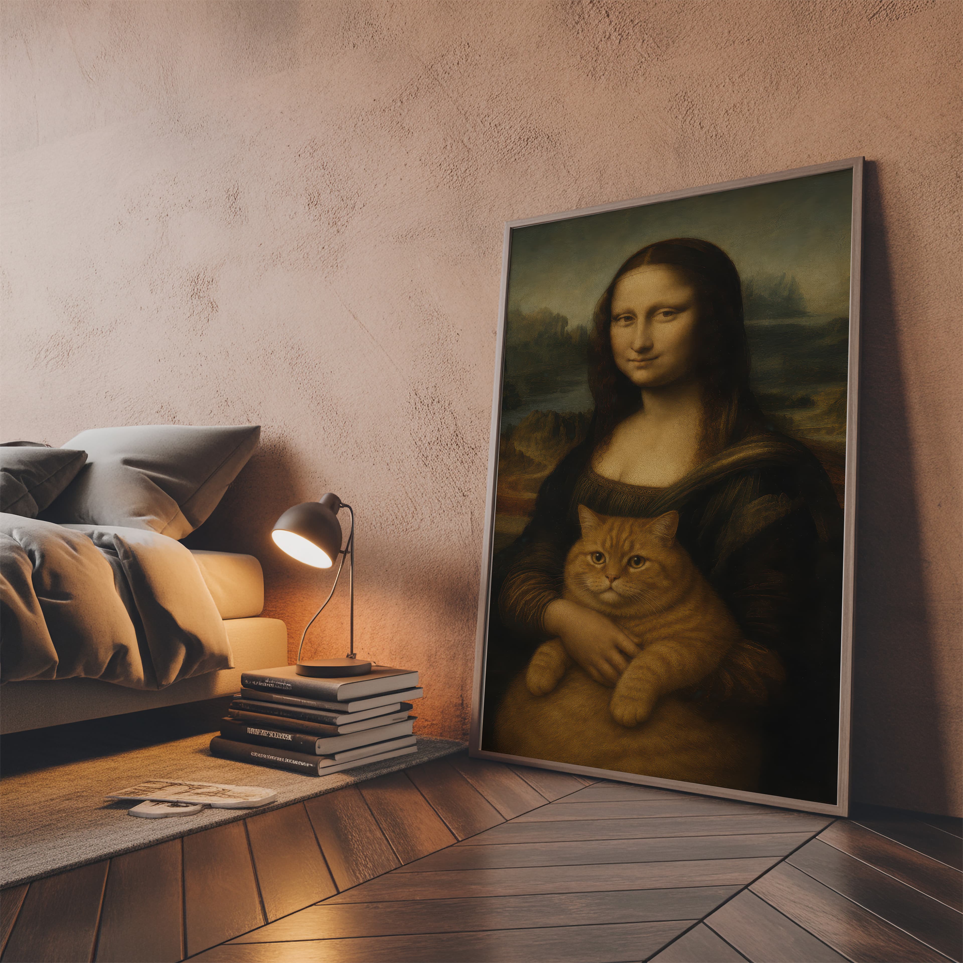 Cat Mona Lisa Print