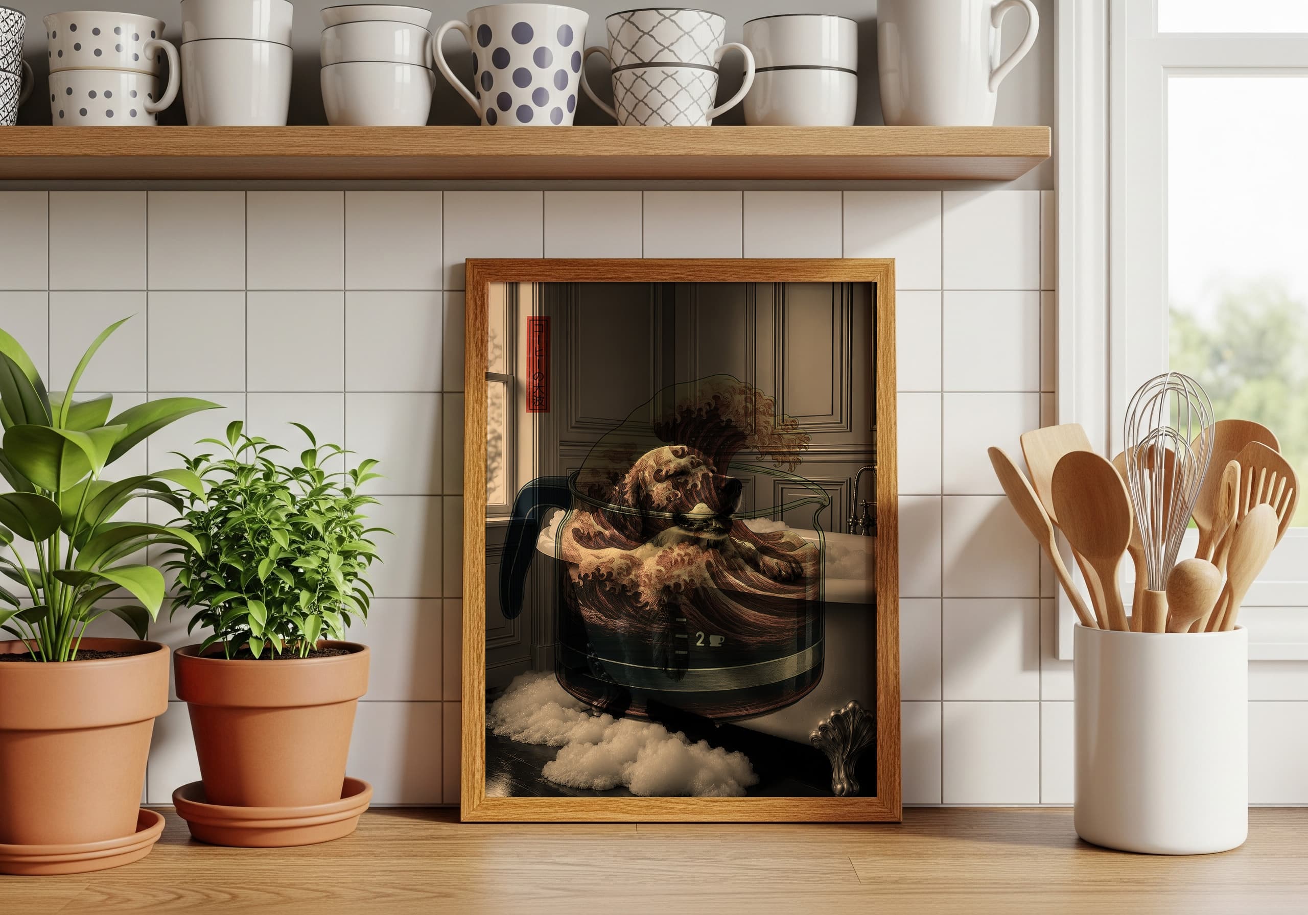 Golden Retriever Bathtub Print