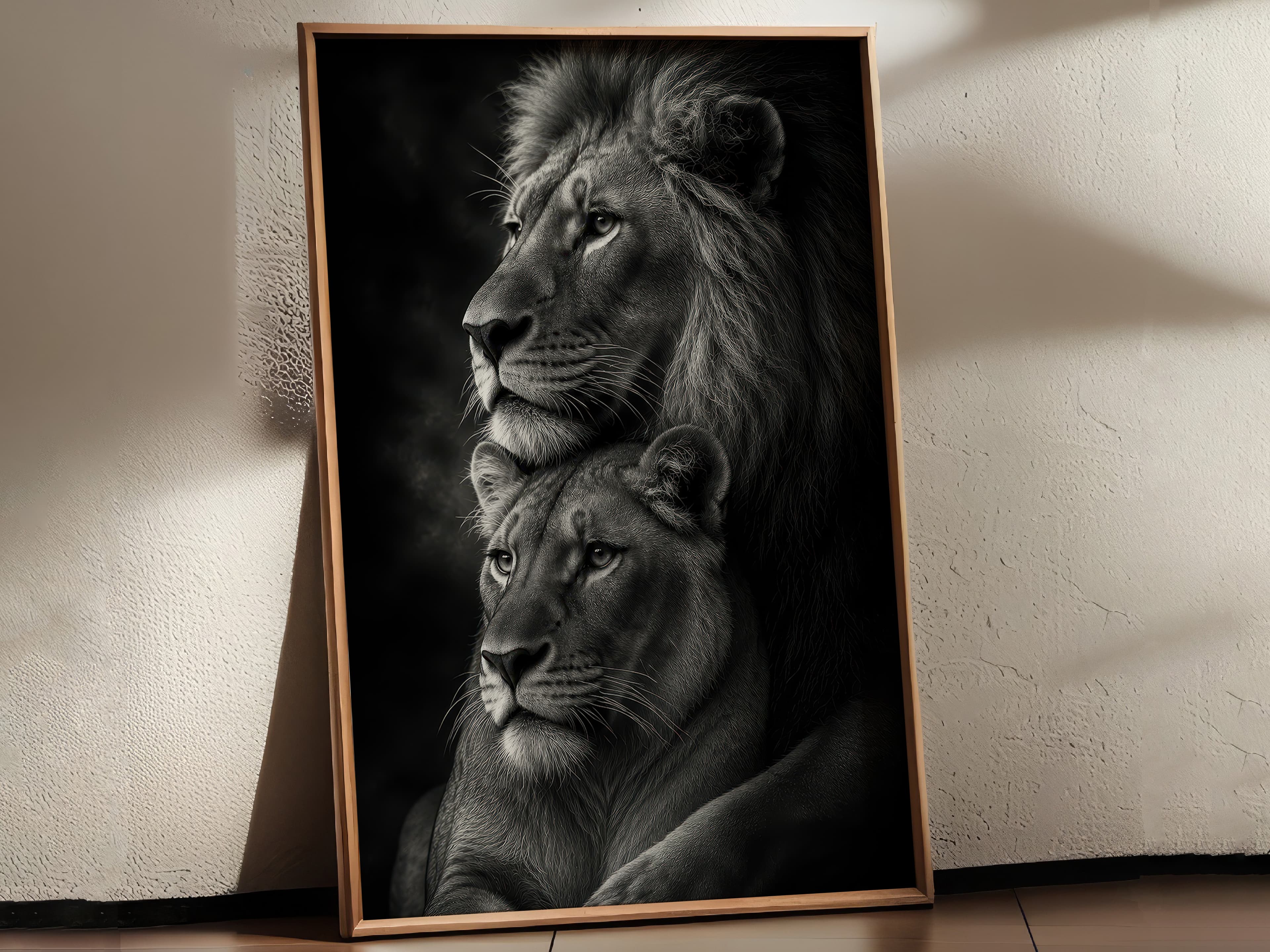 Lion Couple Print