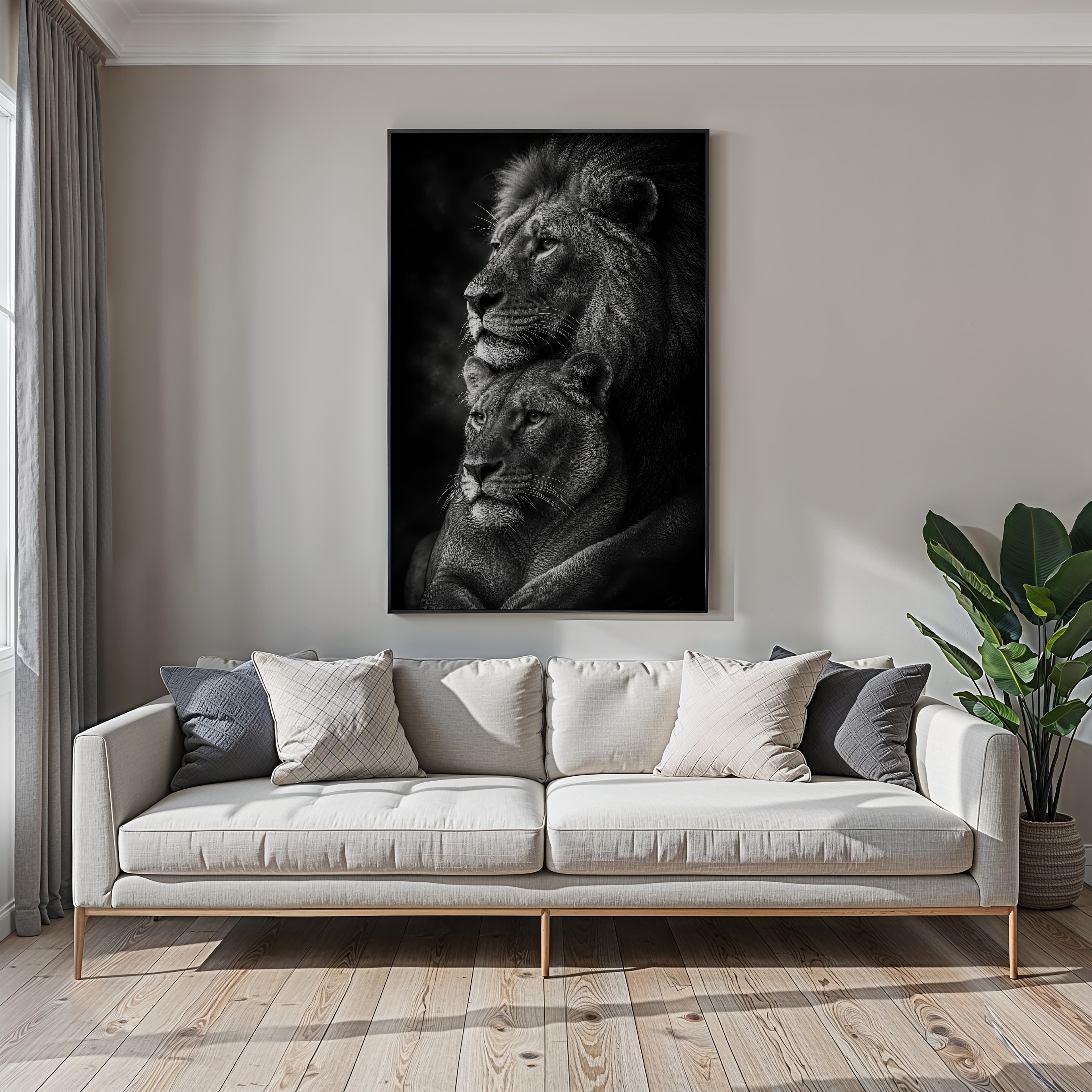 Lion Couple Print