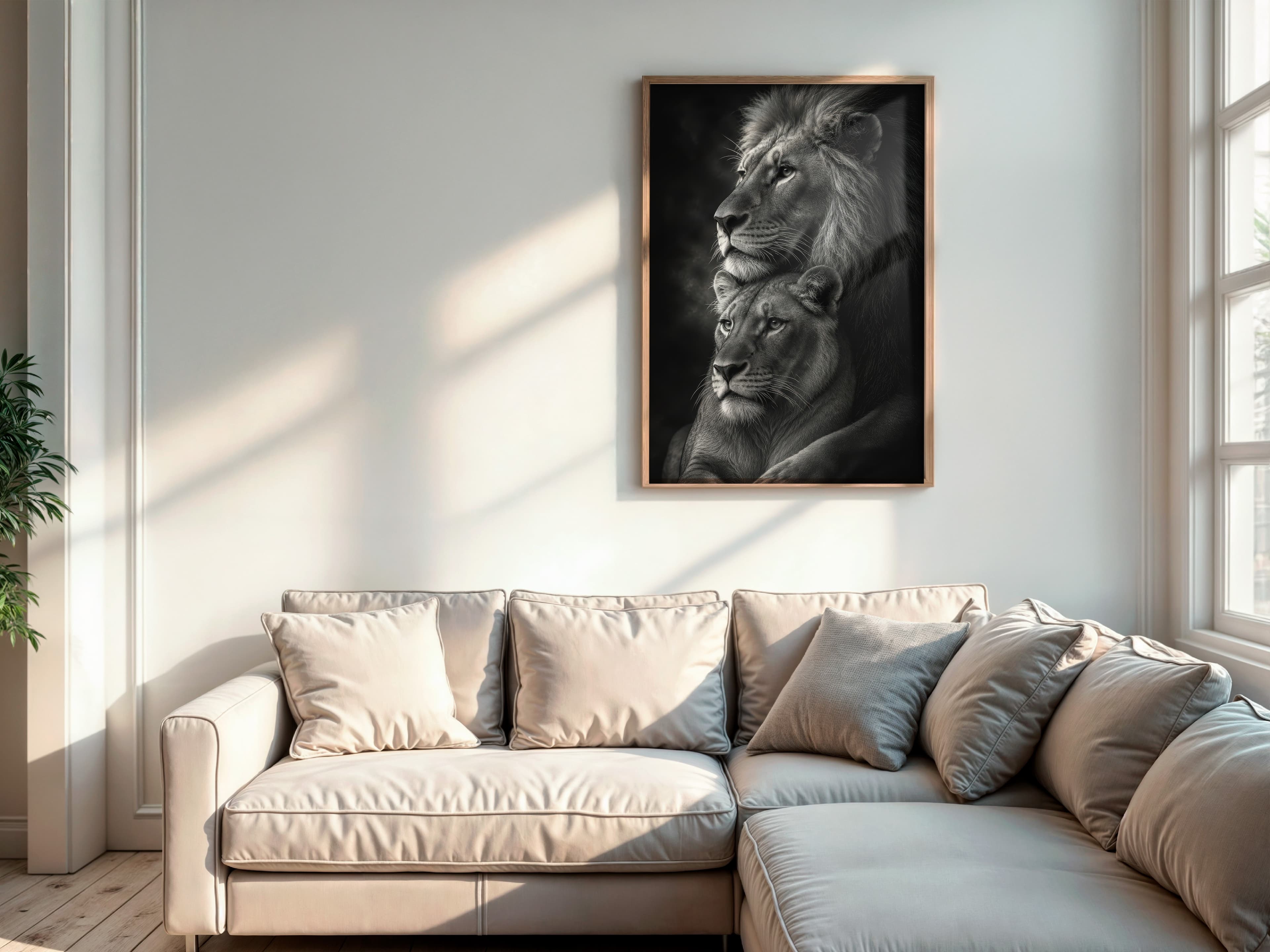 Lion Couple Print