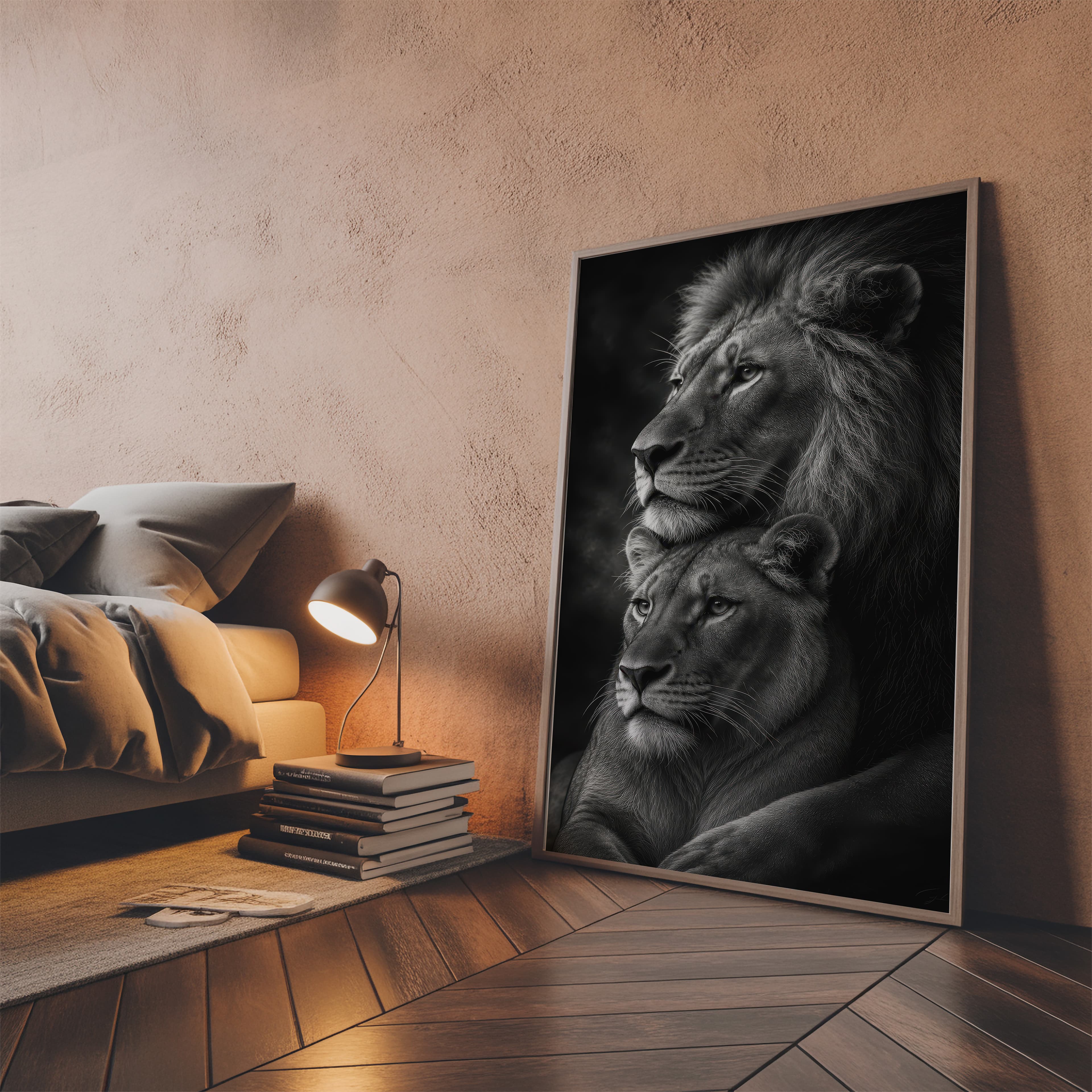 Lion Couple Print