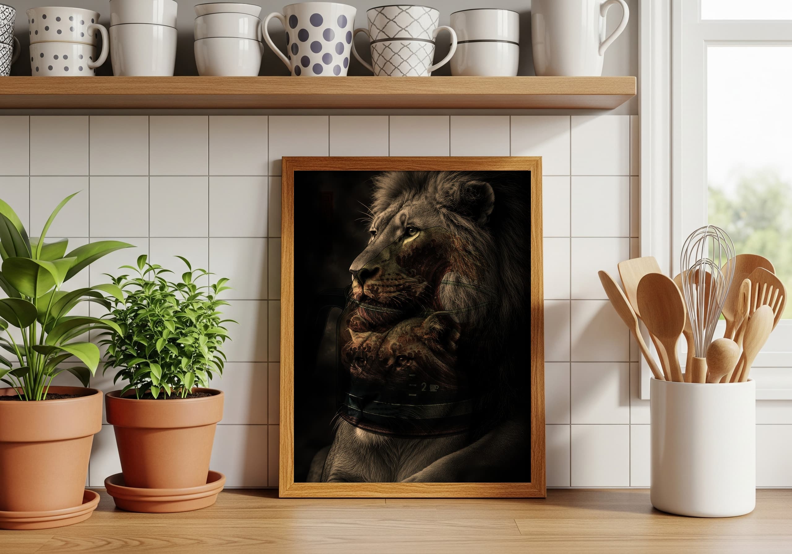 Lion Couple Print