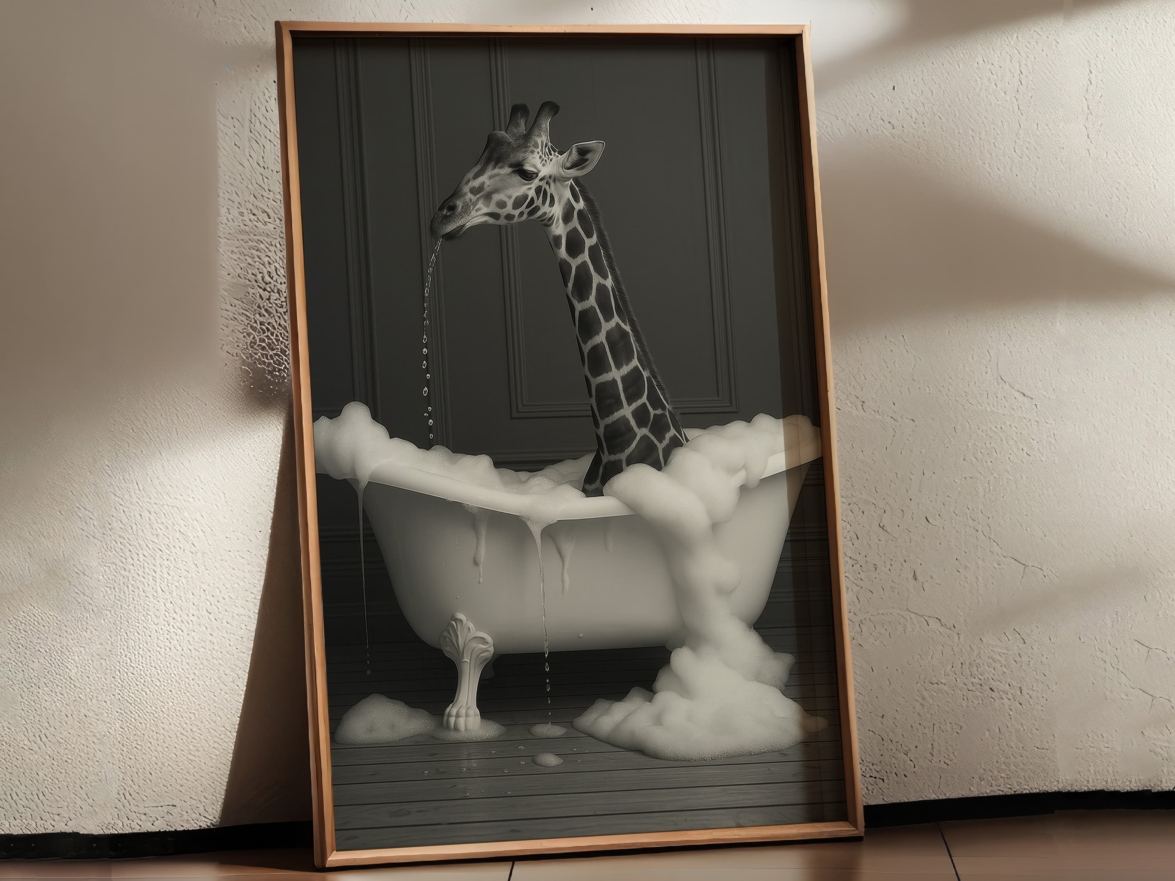 Giraffe Bathtub Print