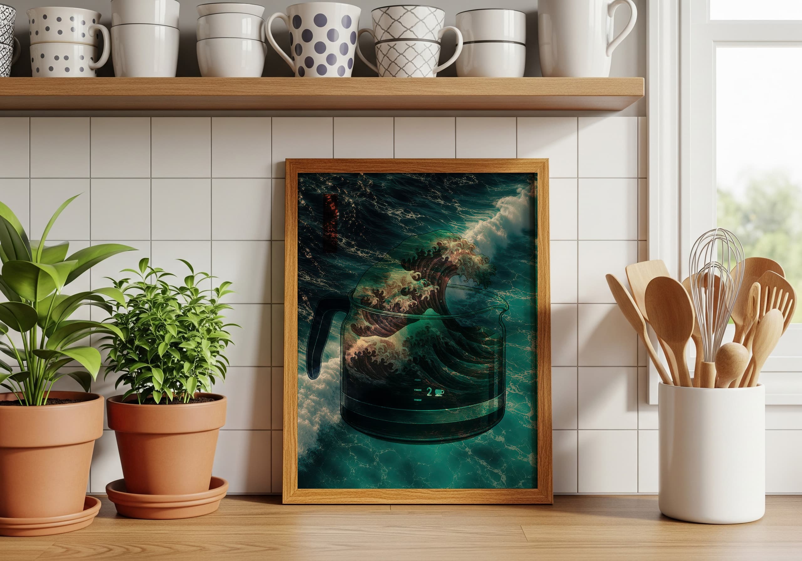Ocean Wave Aerial Print