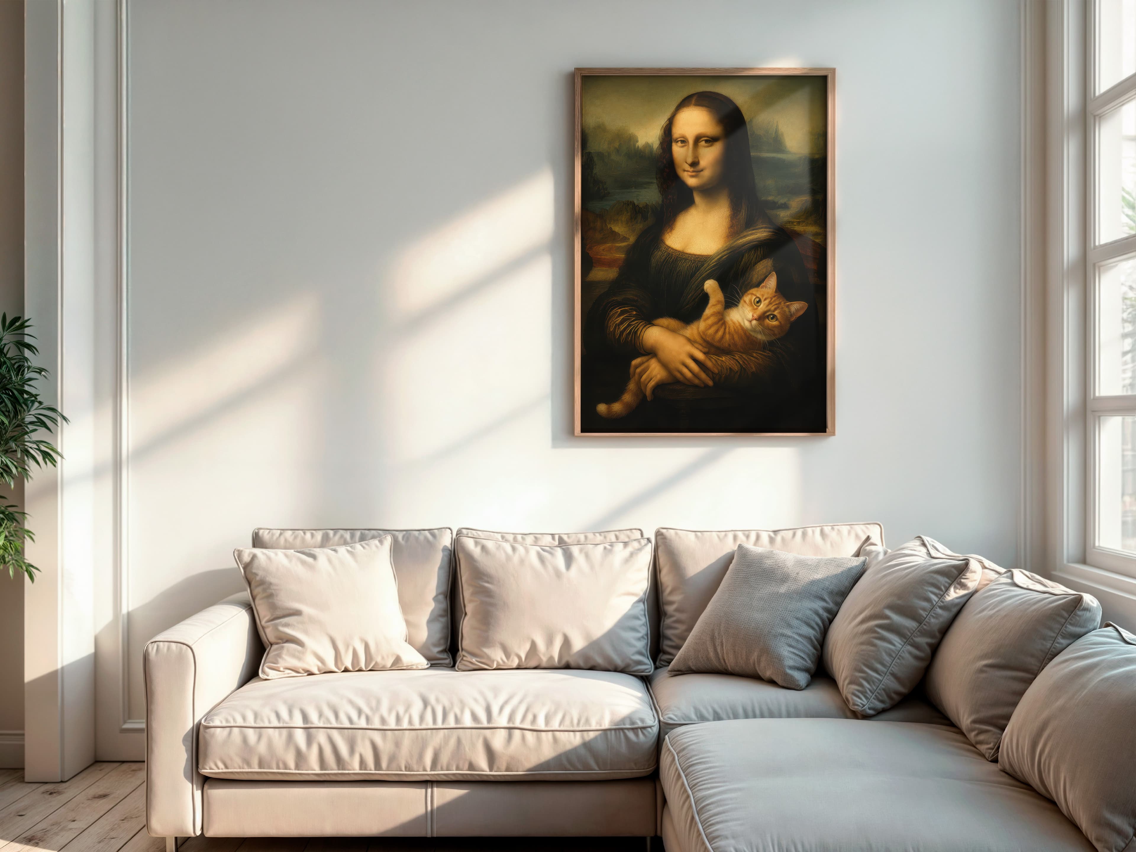 Mona Lisa Cat Print