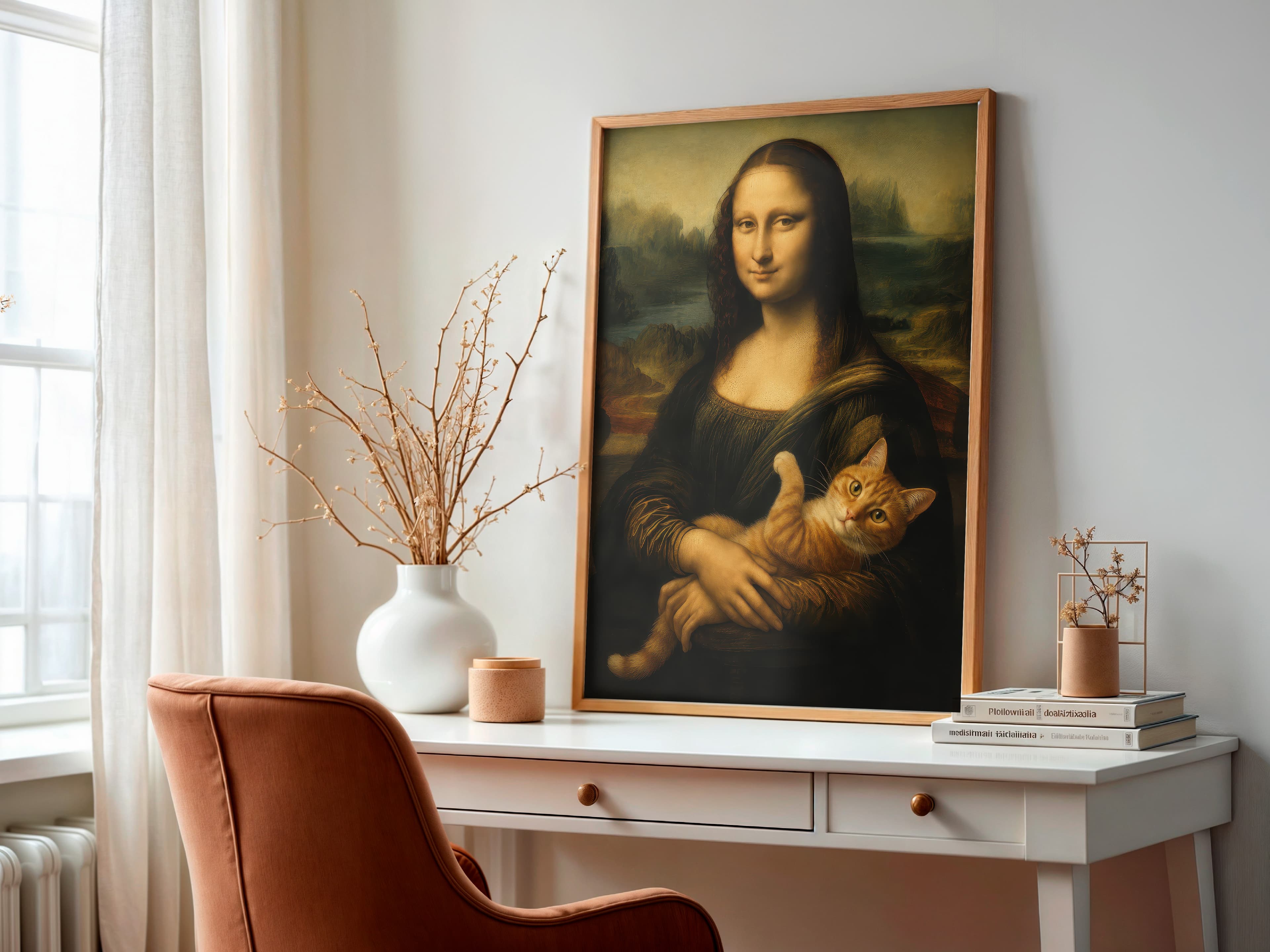 Mona Lisa Cat Print