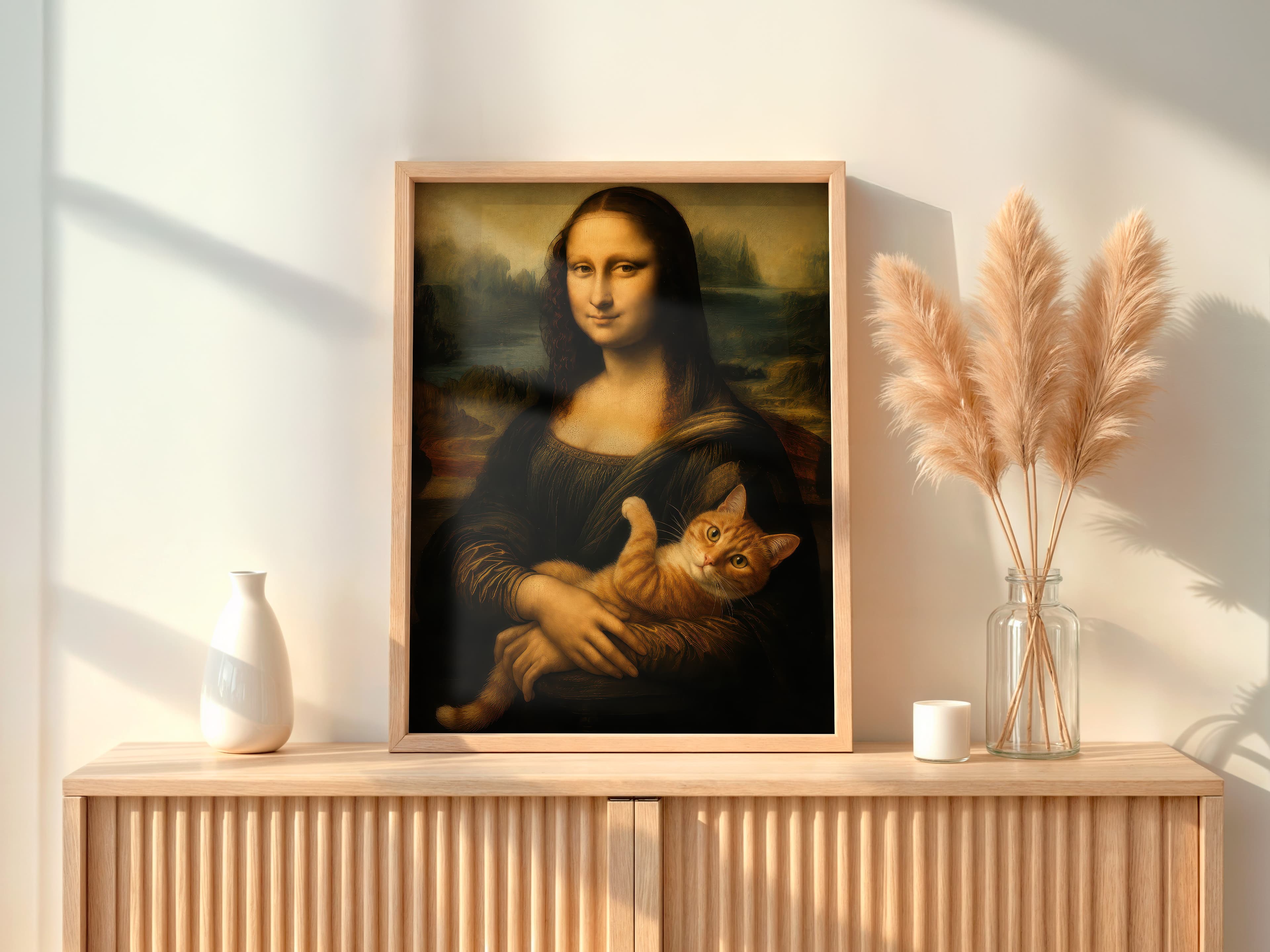 Mona Lisa Cat Print
