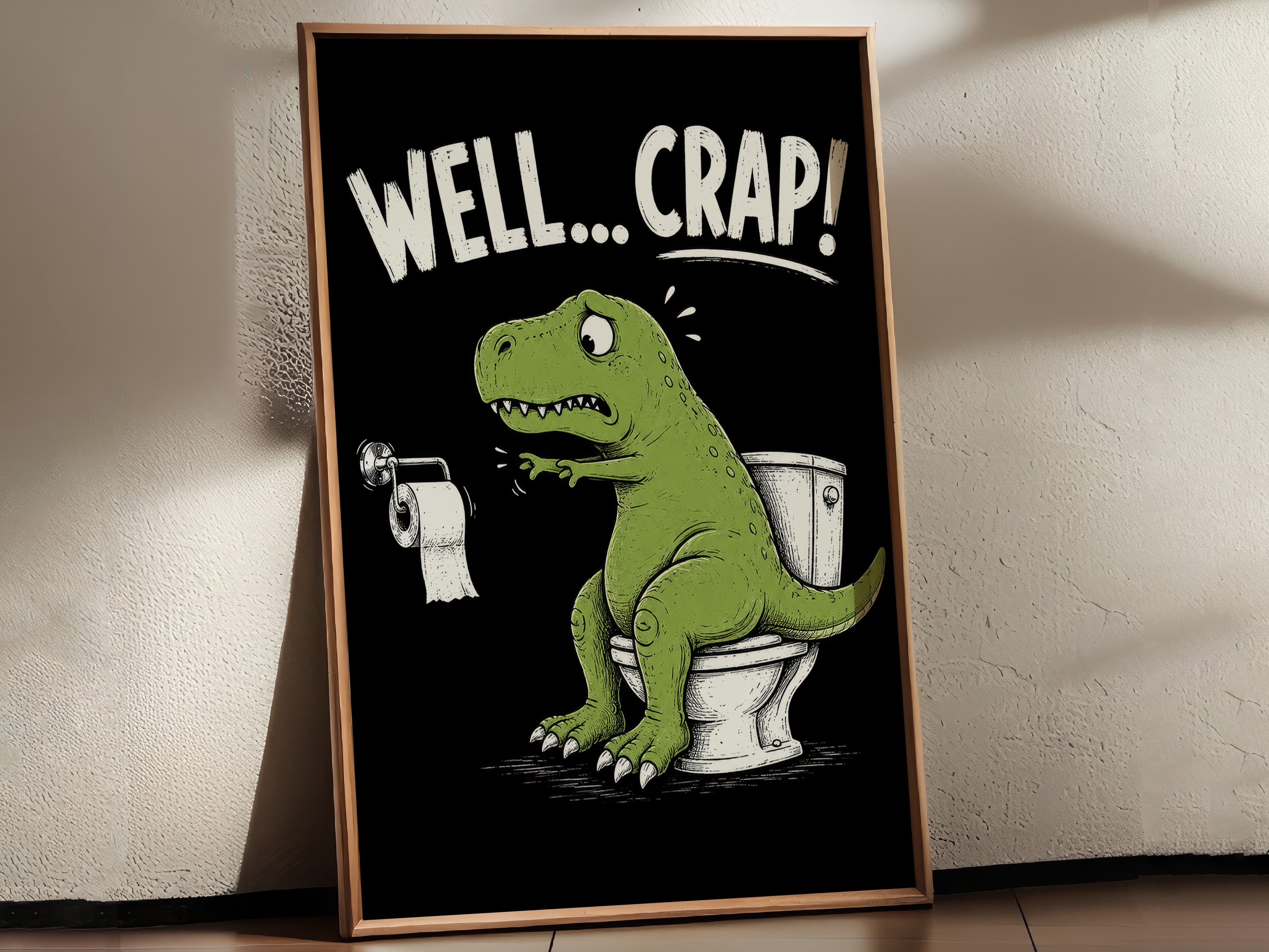 Dinosaur Toilet Poster