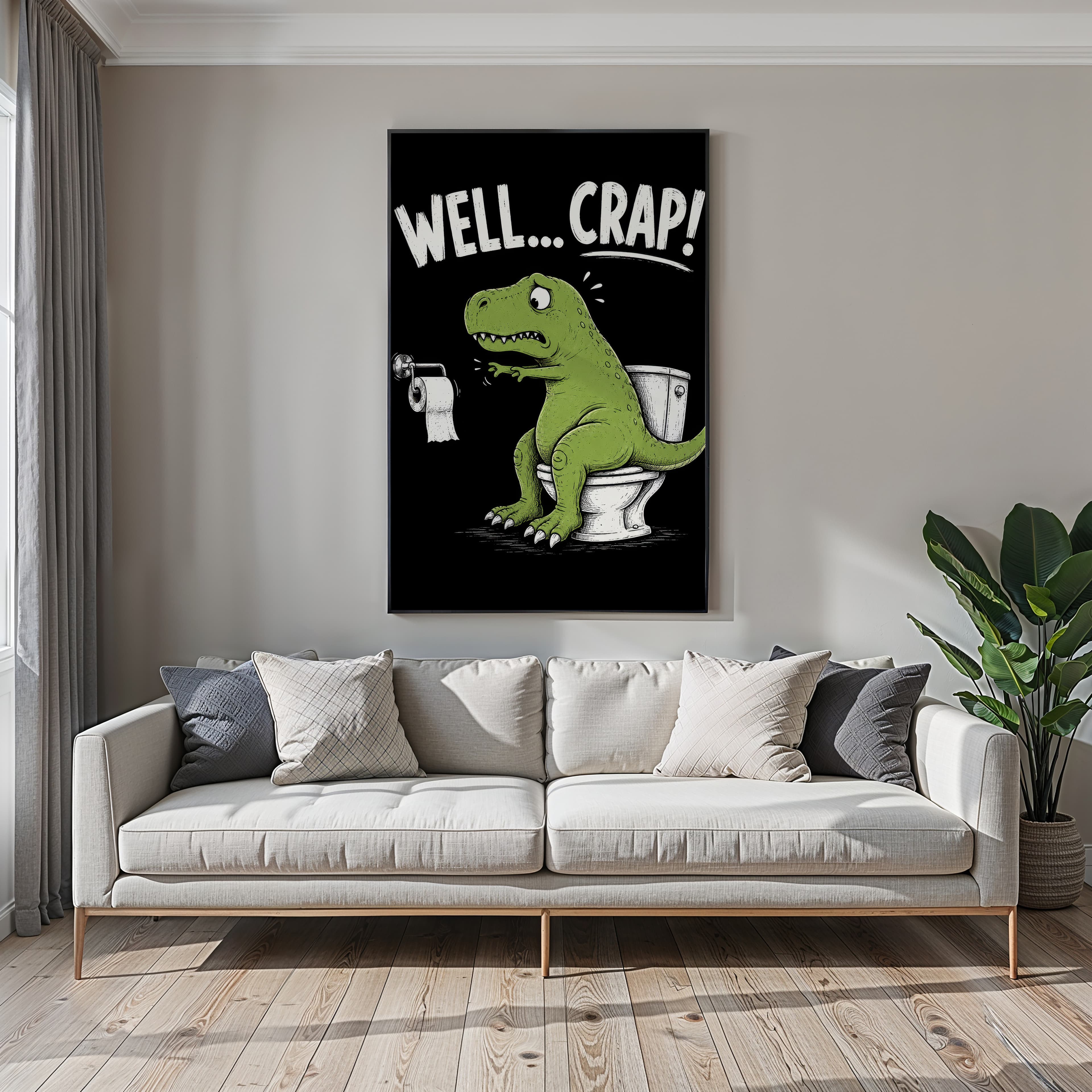 Dinosaur Toilet Poster