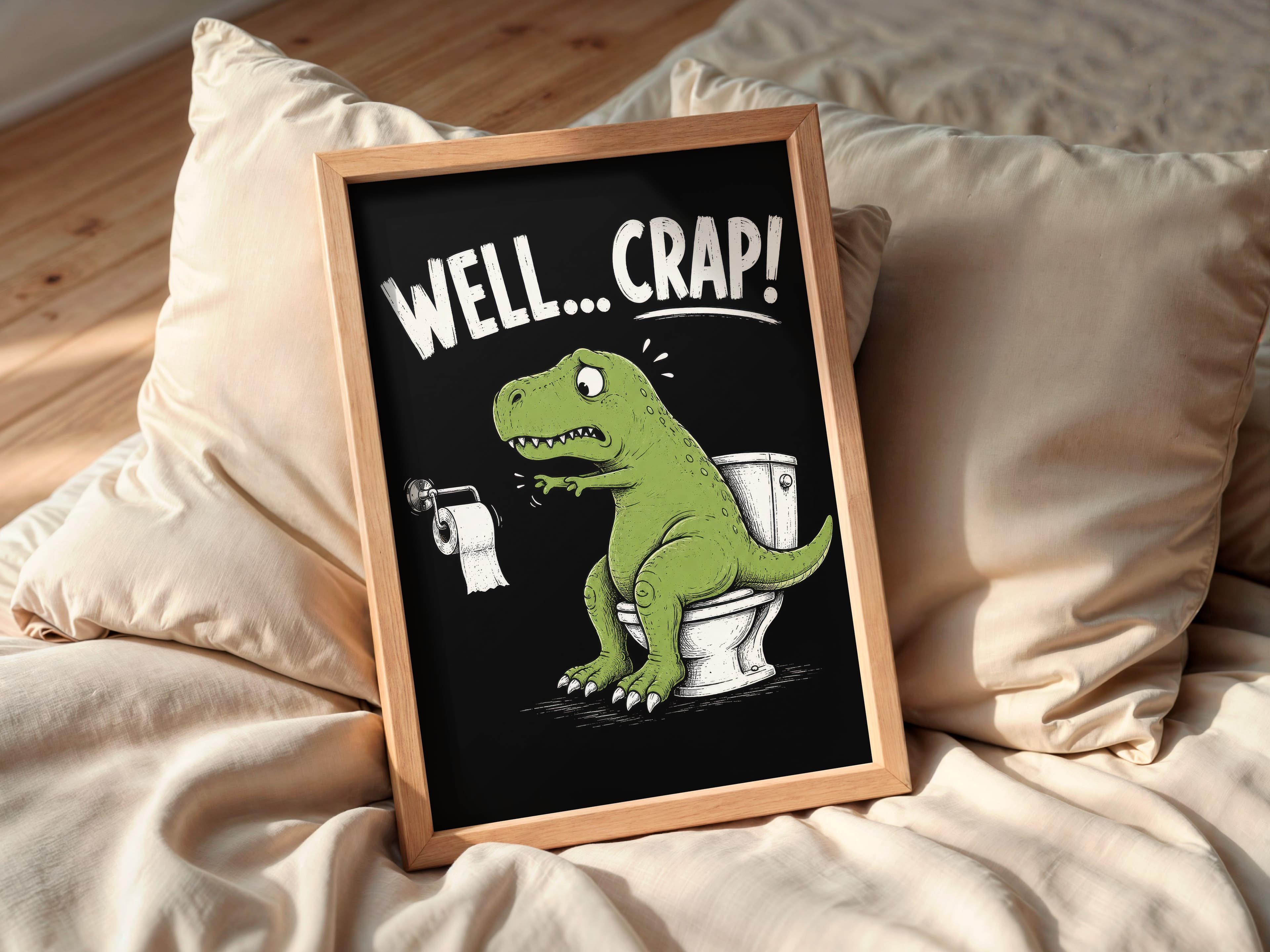 Dinosaur Toilet Poster