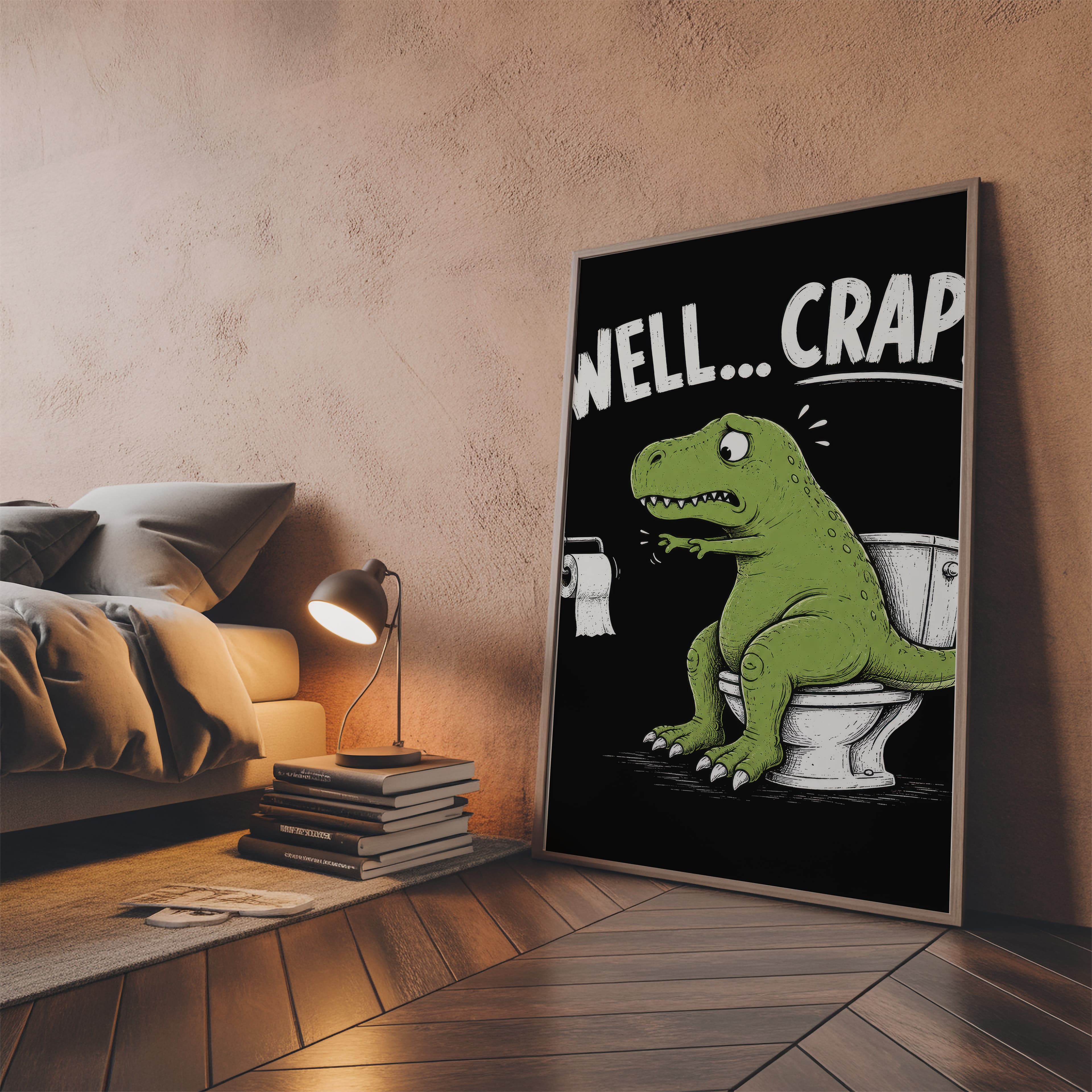Dinosaur Toilet Poster