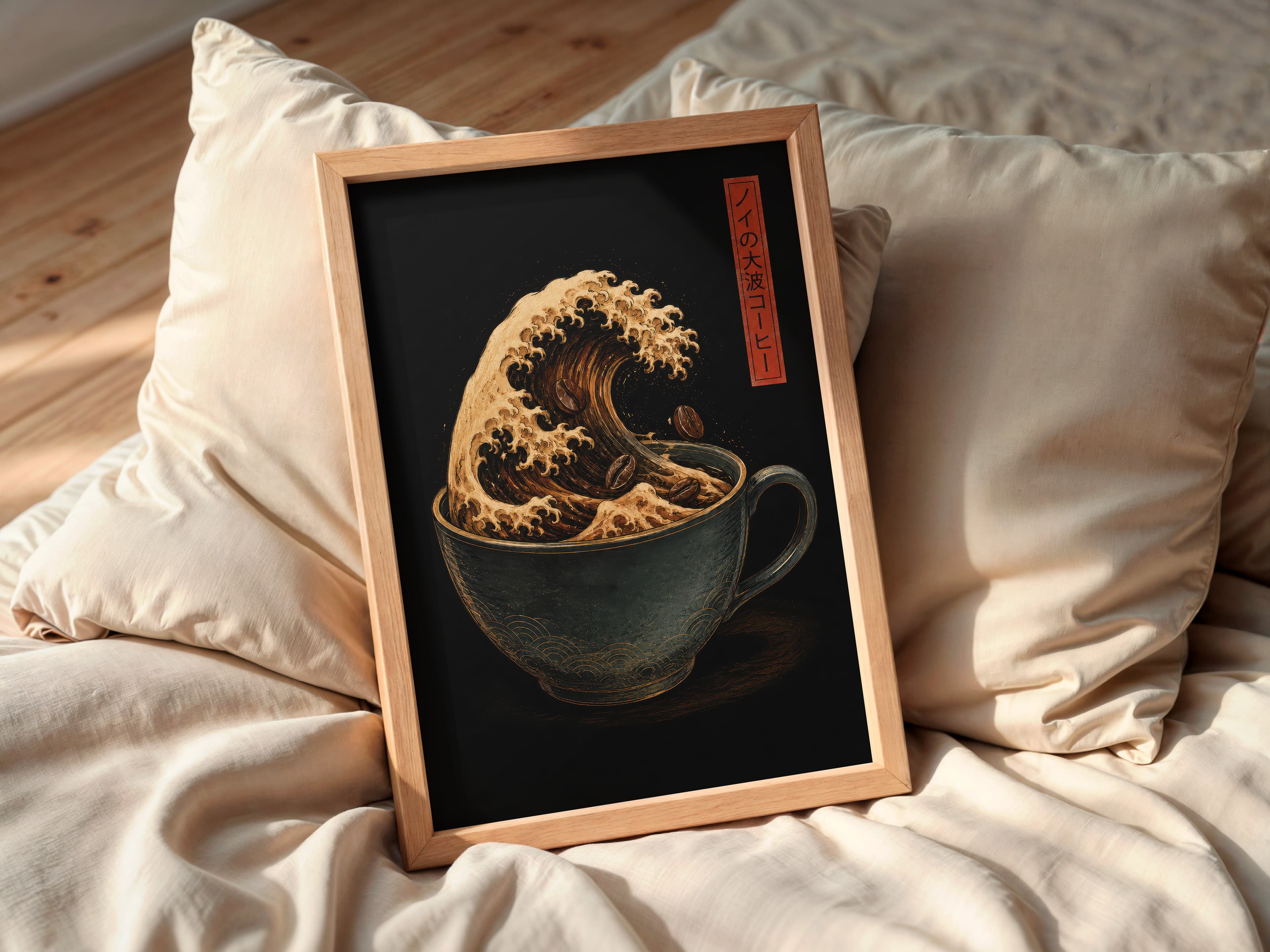 Coffee Wave Print