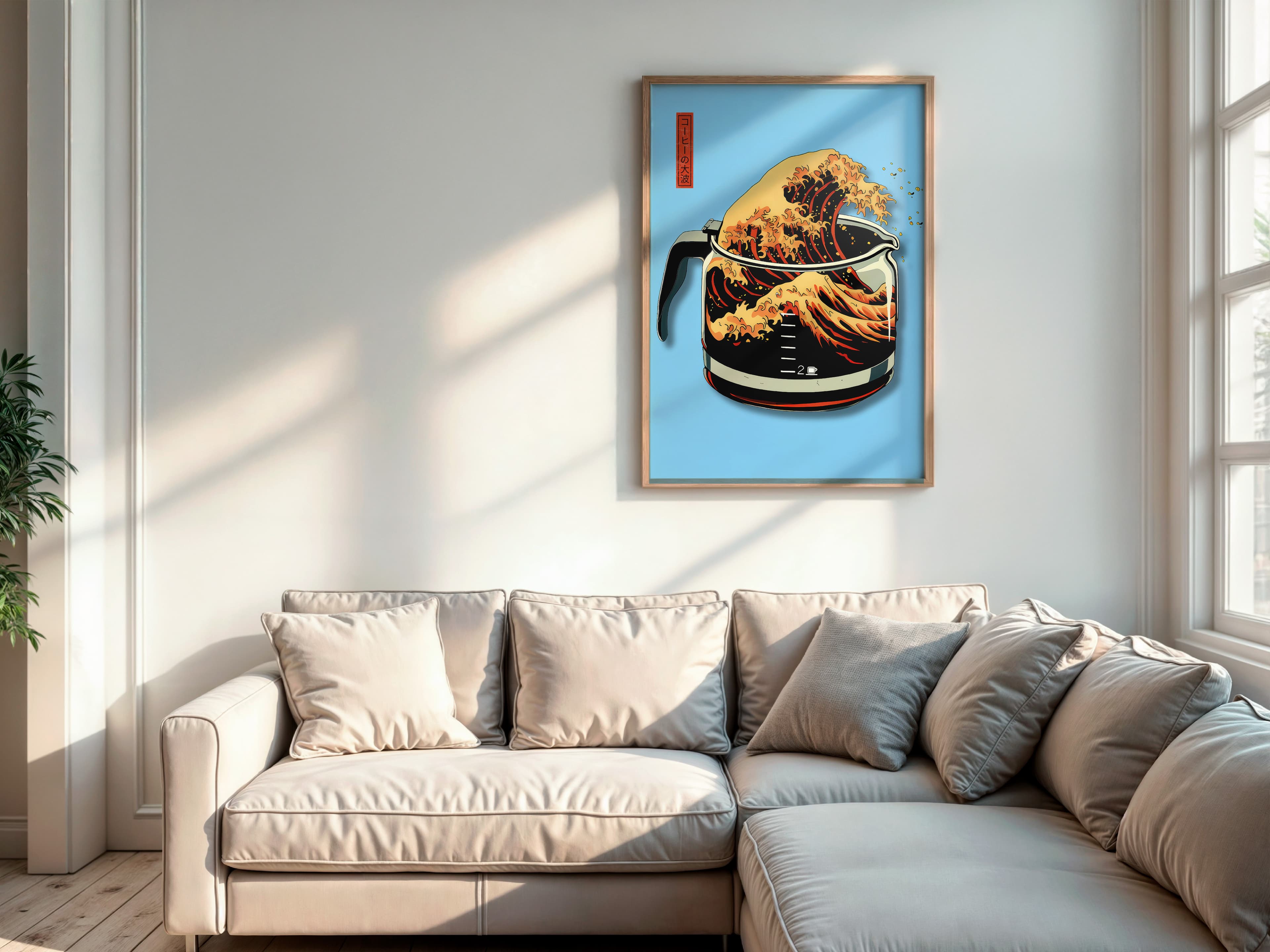 Japanese Wave Coffee Print