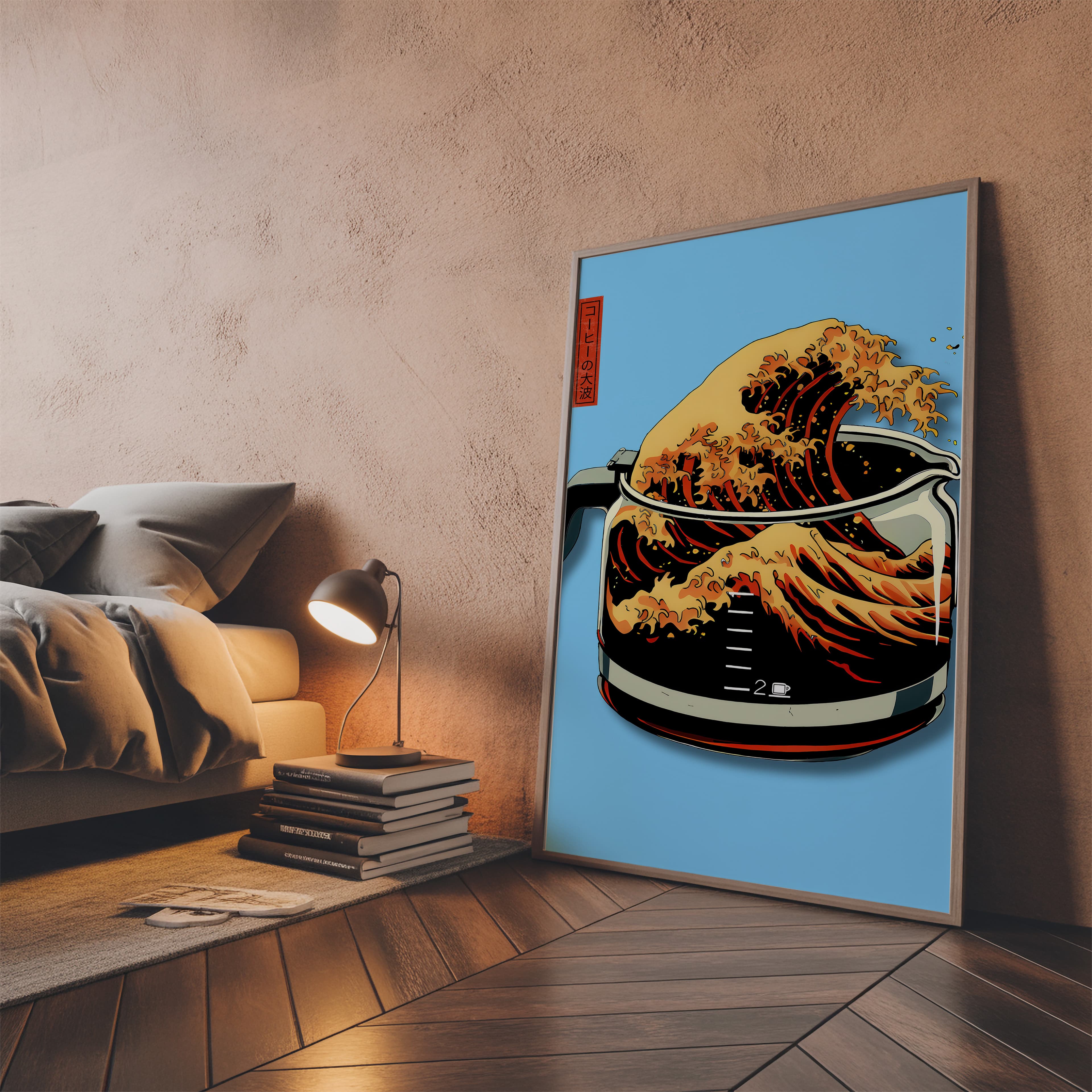 Japanese Wave Coffee Print