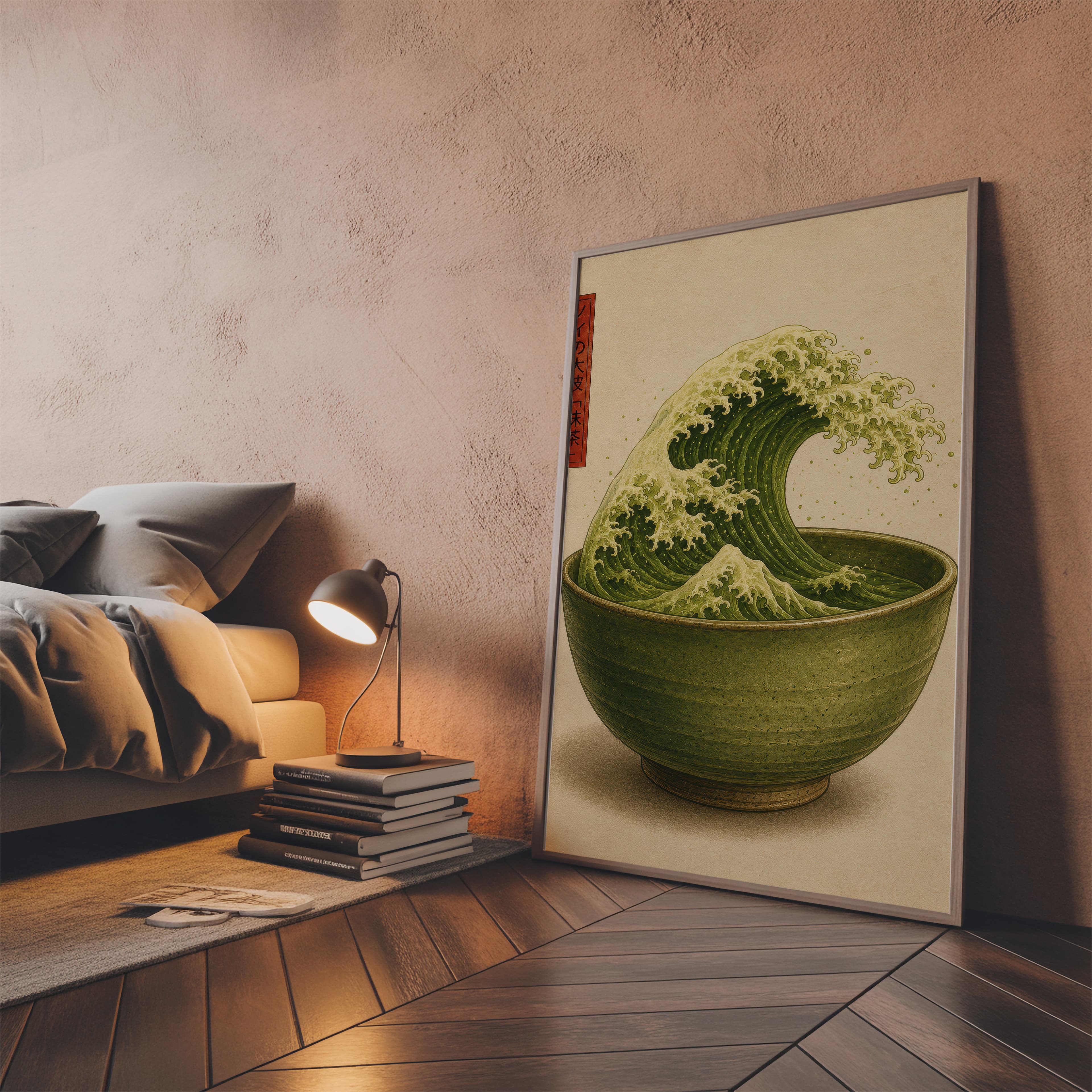 Matcha Wave Print