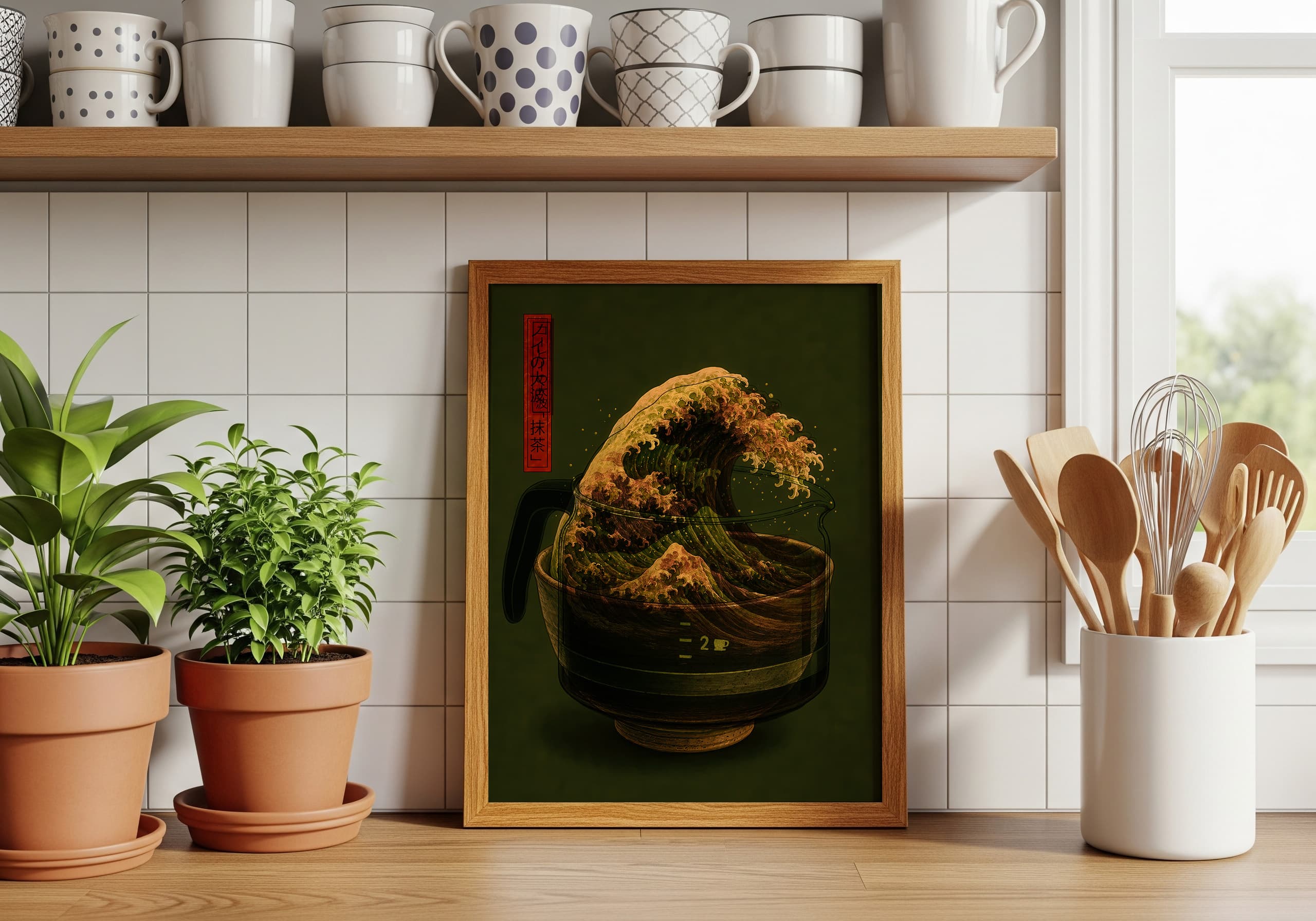 Matcha Wave Print