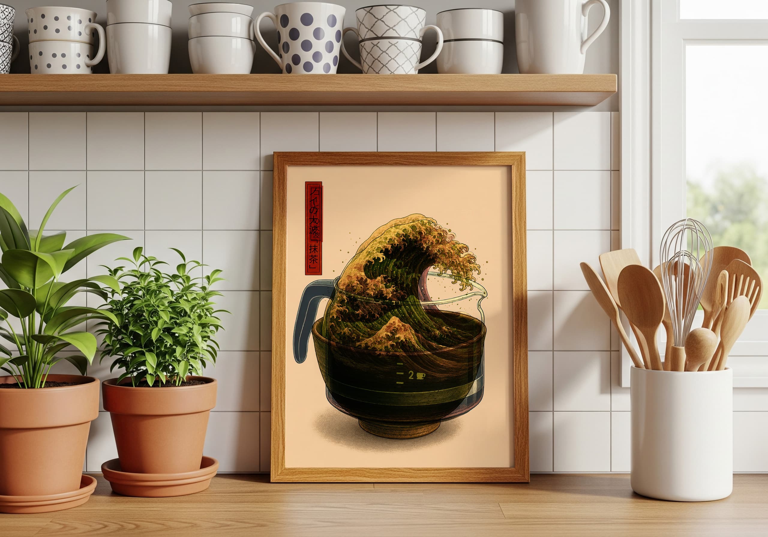 Matcha Wave Print