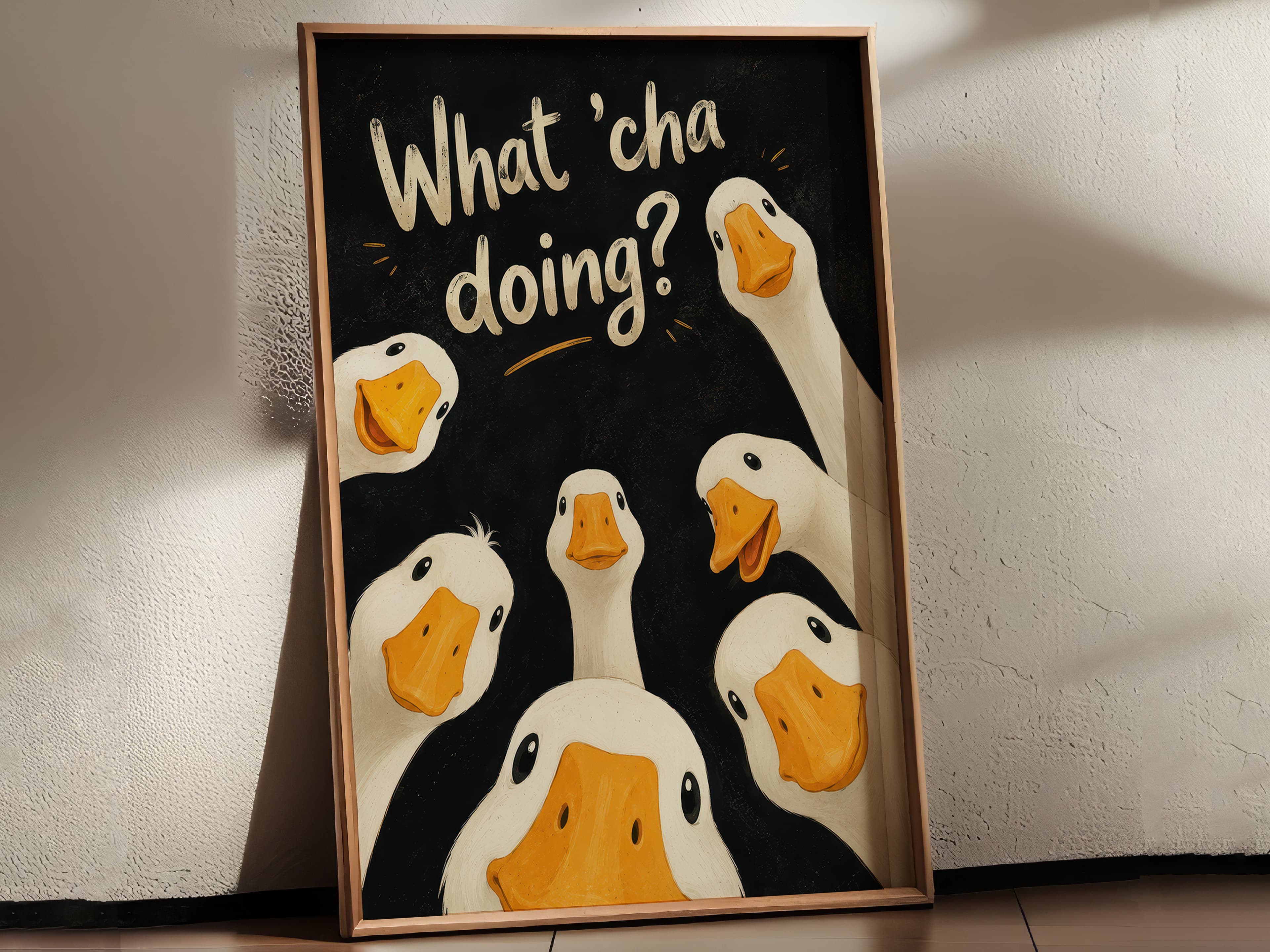 Goose in Toilet Print